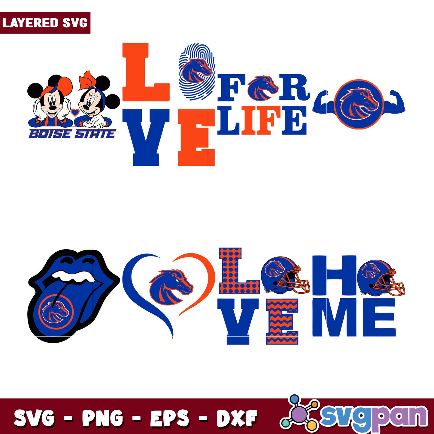 Boise State Love SVG Bundle