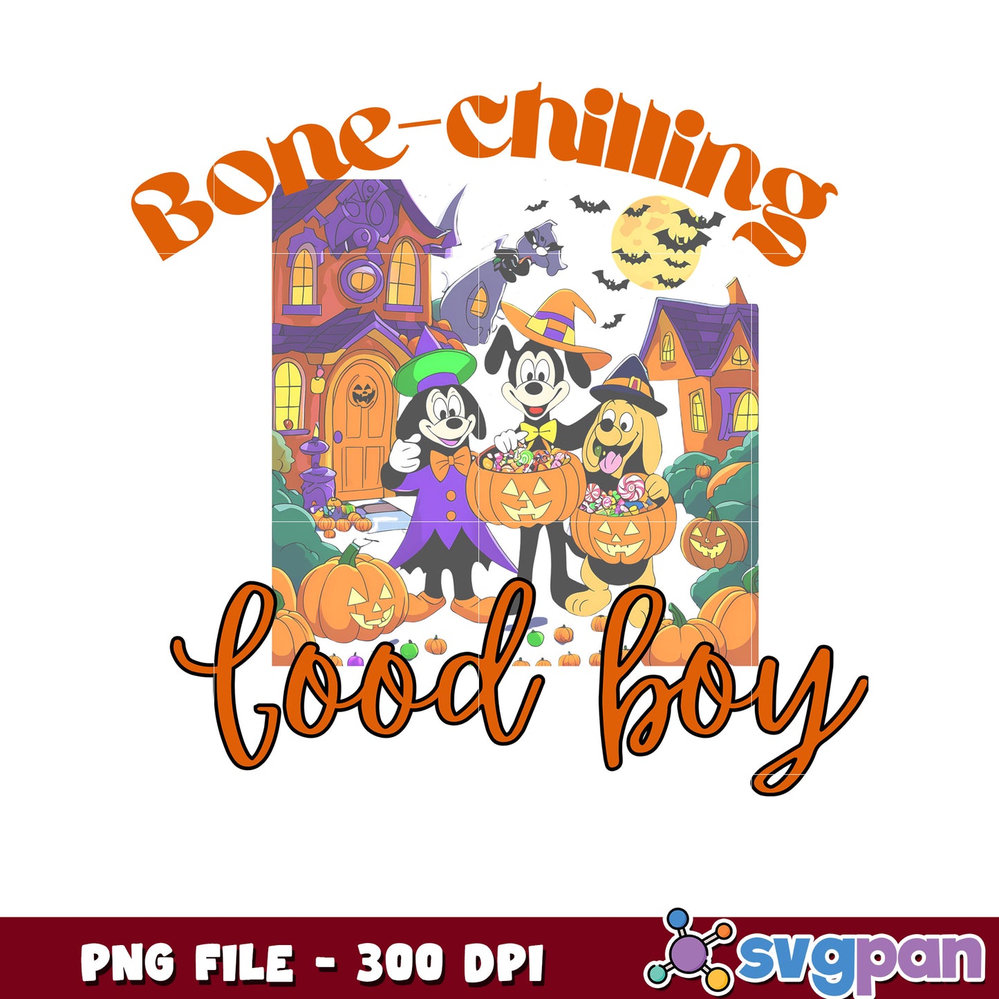 Bone chilling lood boy png, spooky halloween png, happy halloween png