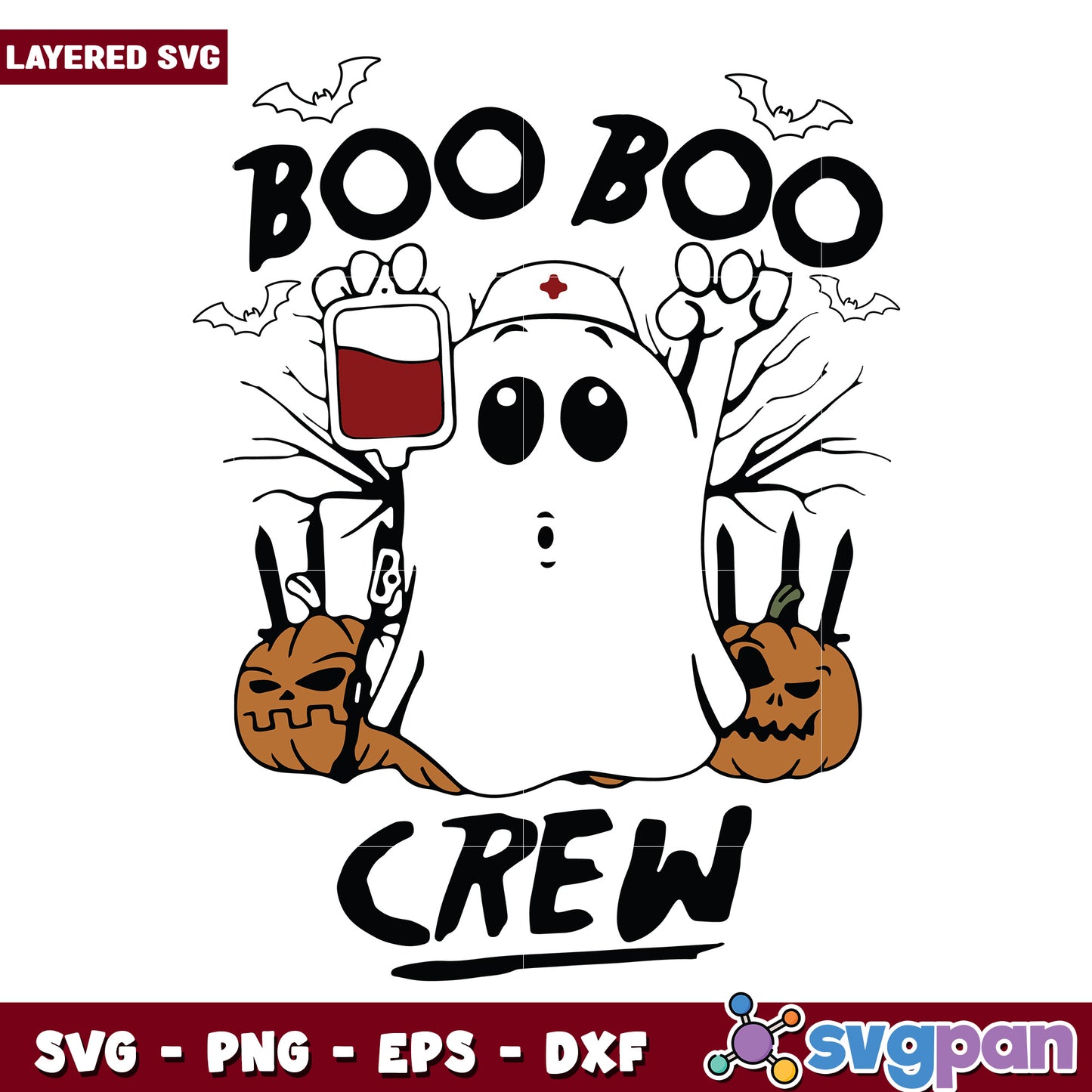 Boo boo crew design svg, halloween medical team svg, spooky doctor svg