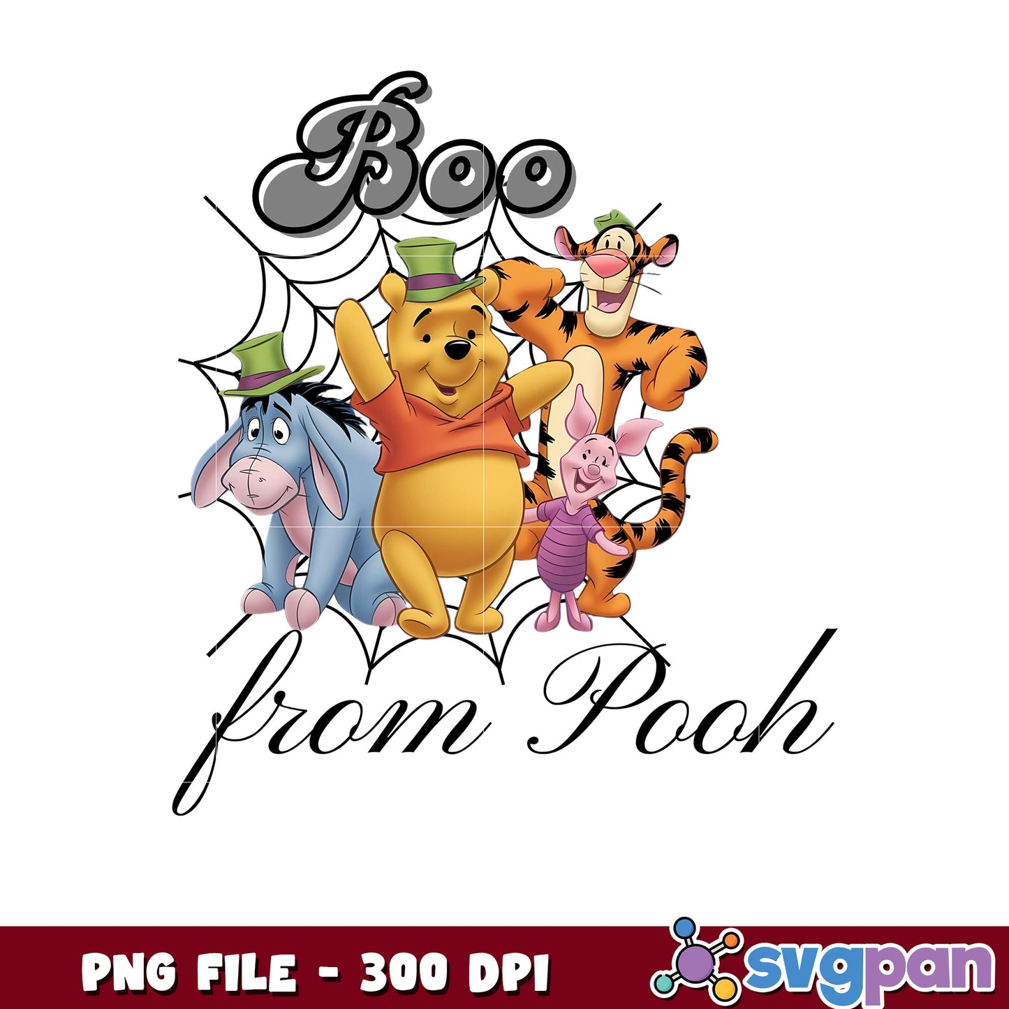 Boo from pooh png, halloween winnie the pooh png, halloween costumes png