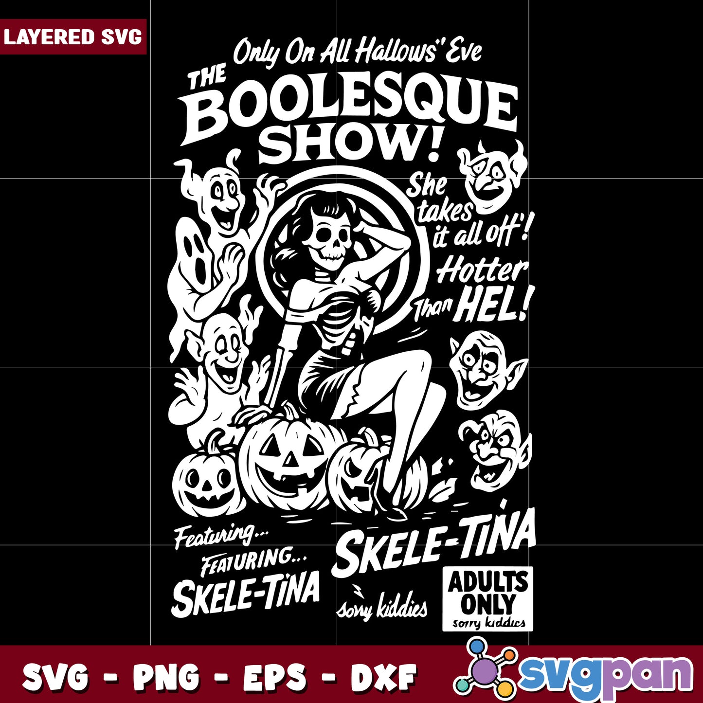 Boolesque show svg, halloween toys svg, halloween movies svg