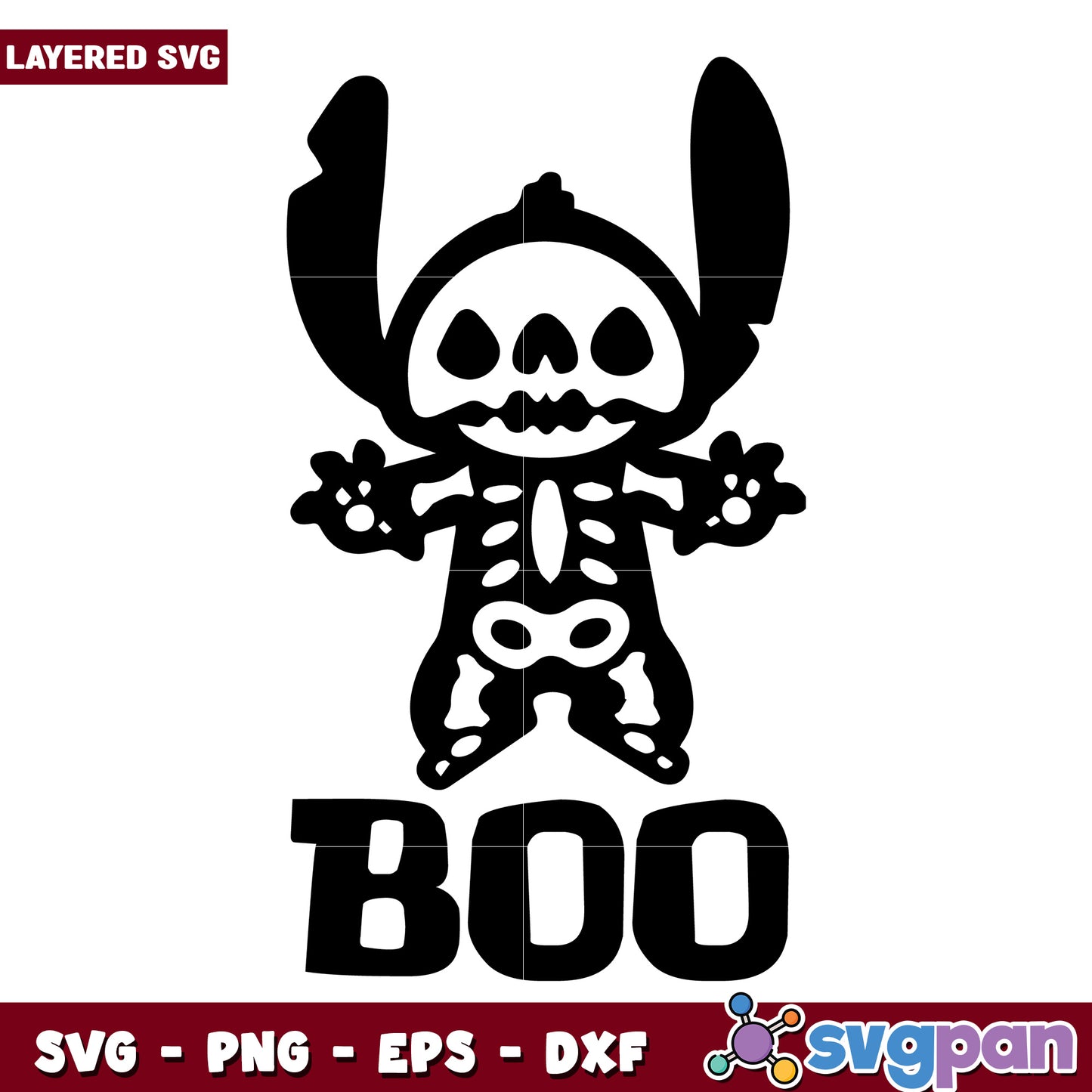 Boo stitch skeleton svg, lilo and stitch toys svg, lilo and stitch movie svg