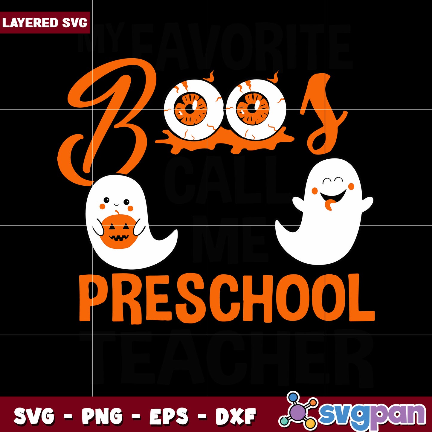 Boo teacher ghoul svg, halloween costumes svg, spirit halloween svg