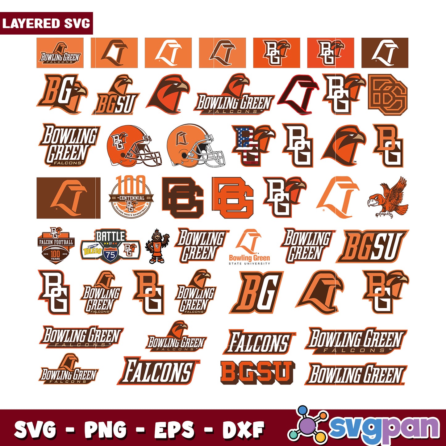 Bowling Green Falcons SVG Bundle for Crafting Use