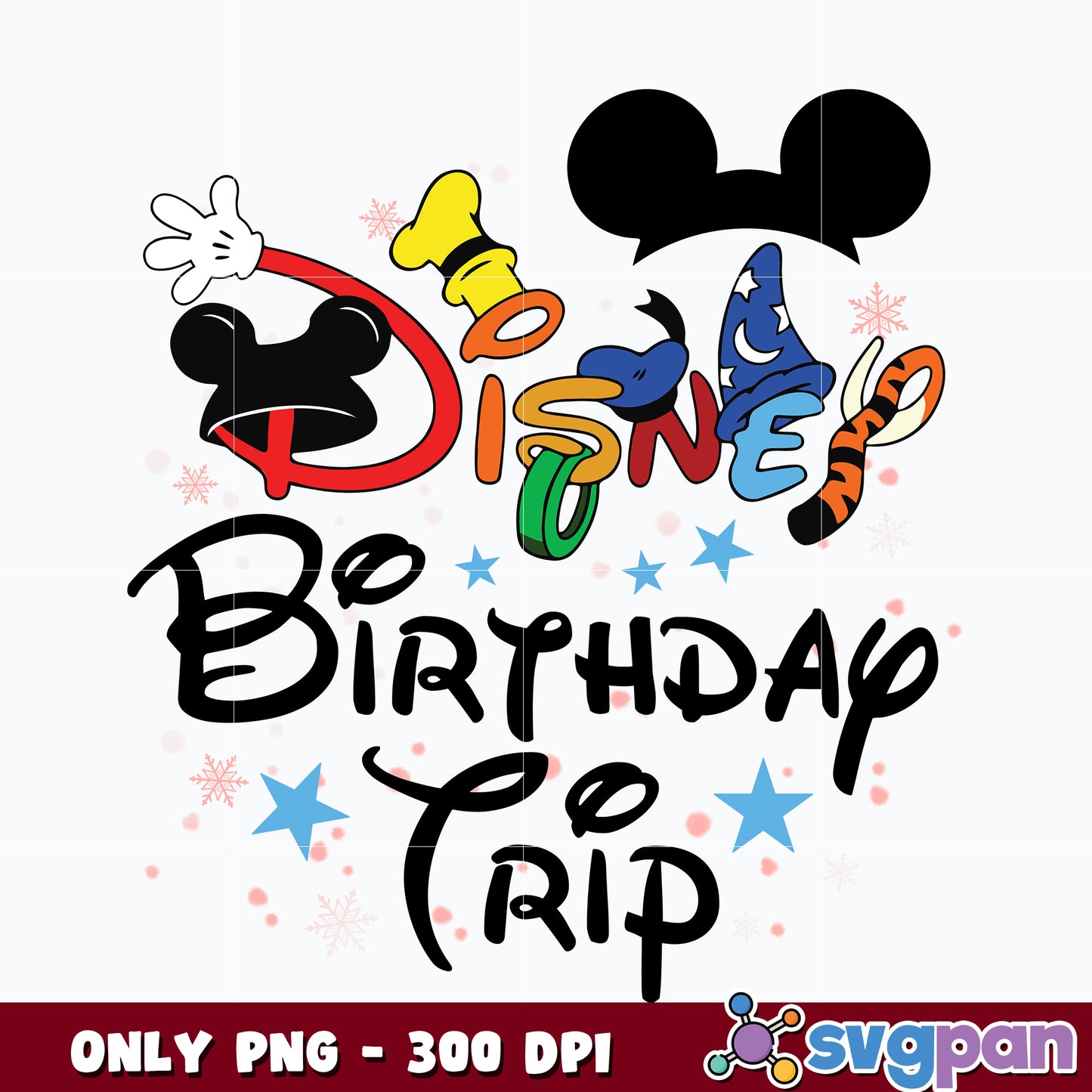 Mickey Mouse Disney Birthday Trip png