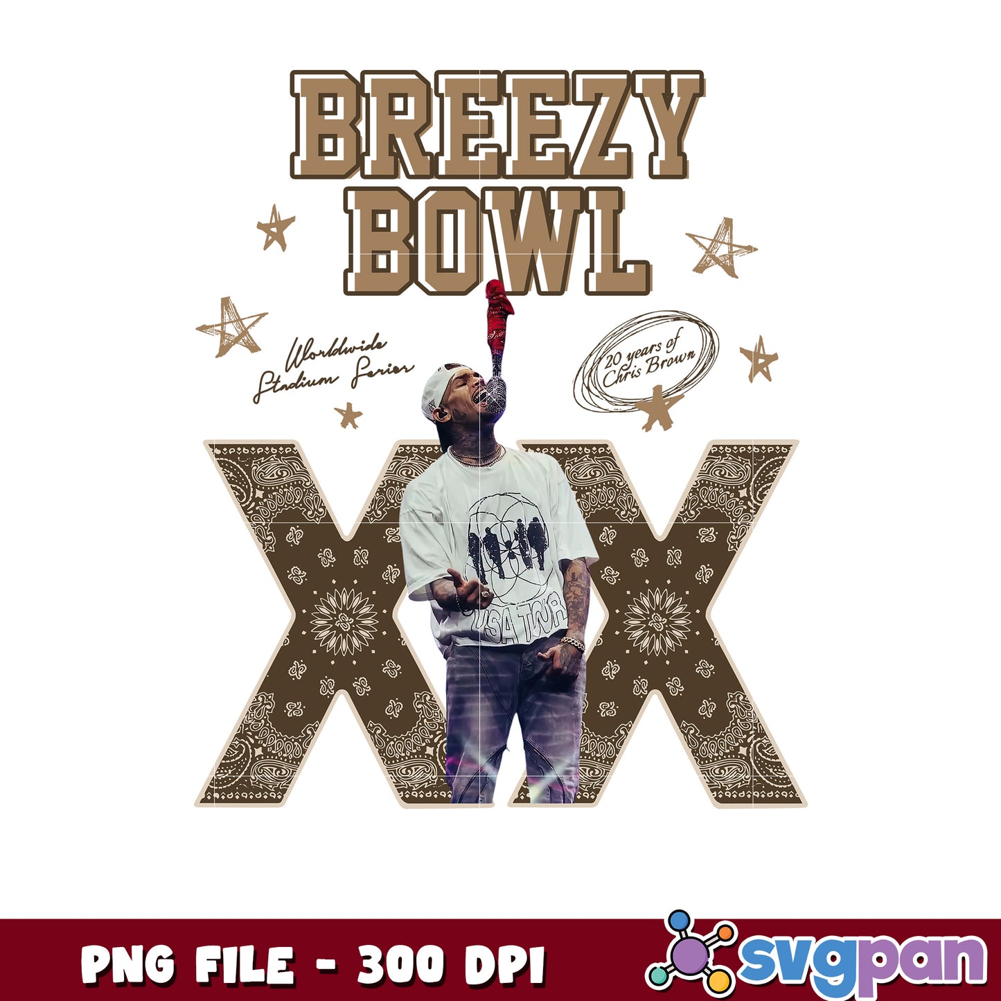 Breezy bowl christ logo design png, chris brown png, rnb music png
