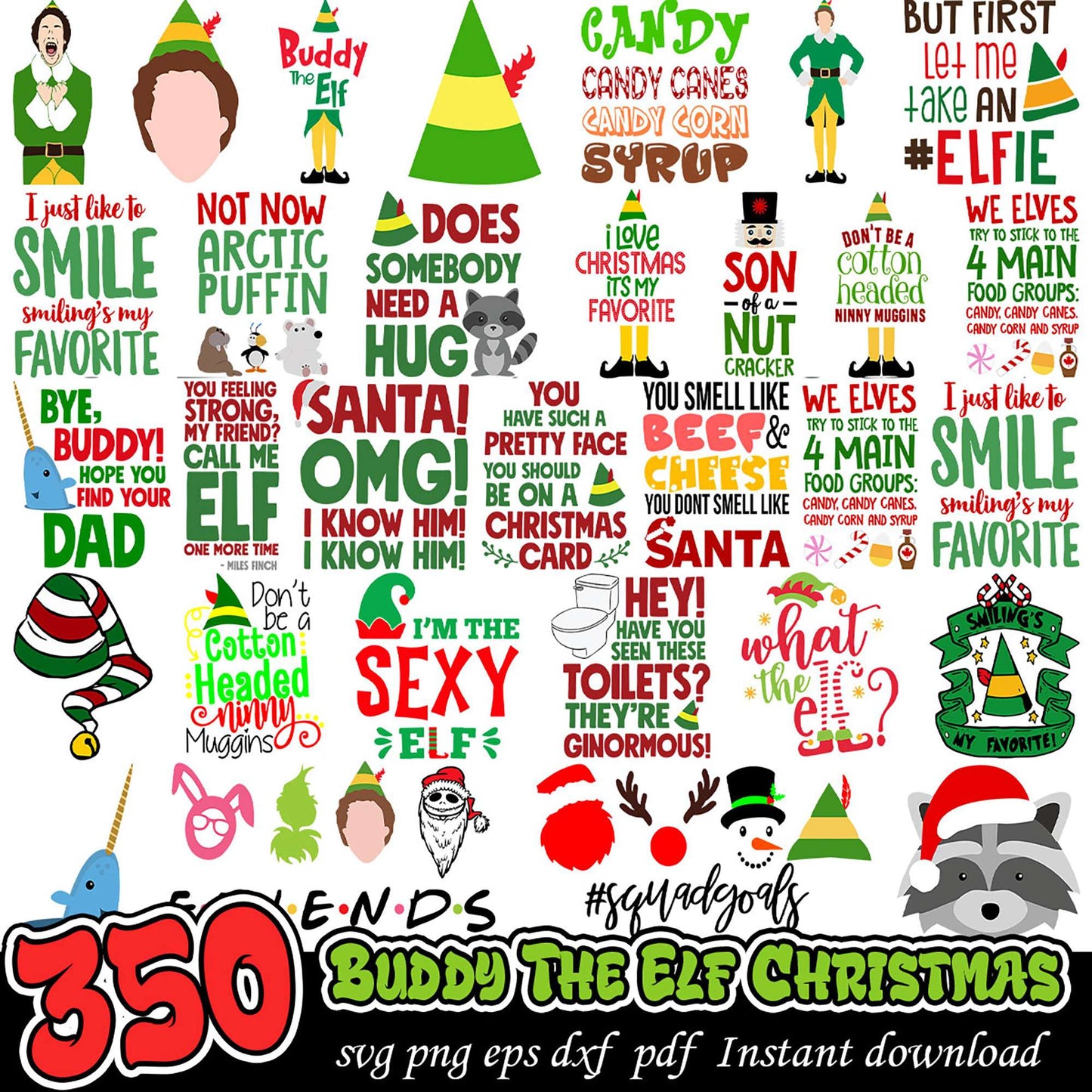 Buddy Elf Christmas SVG Bundle