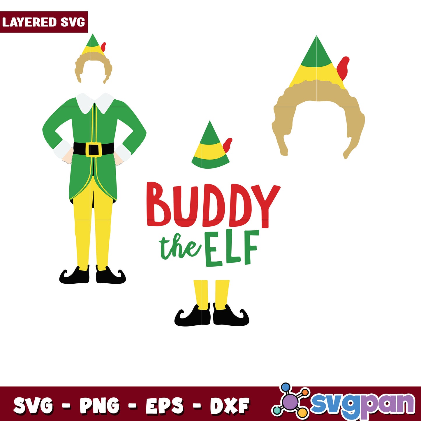 Buddy the Elf Layered SVG Bundle