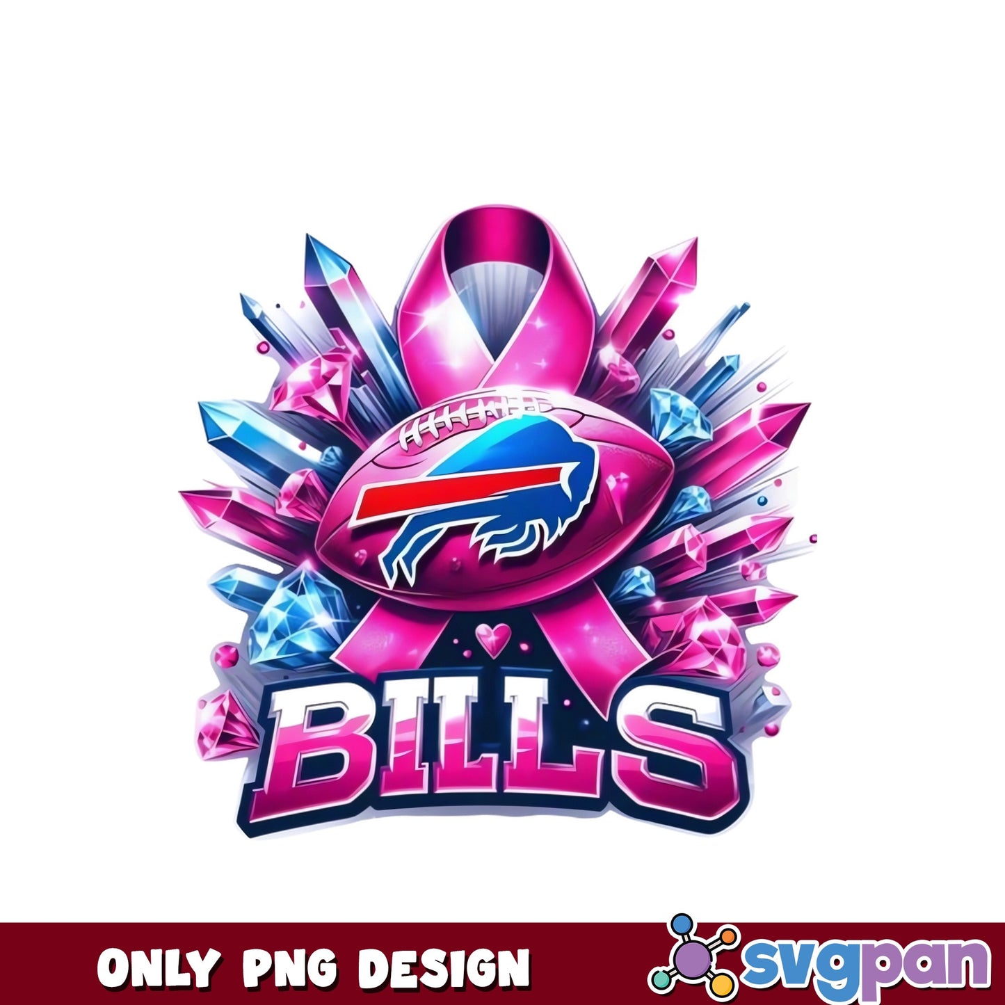 Buffalo Bills Breast Cancer Awareness PNG, Bills Pink Ribbon PNG, NFL PNG