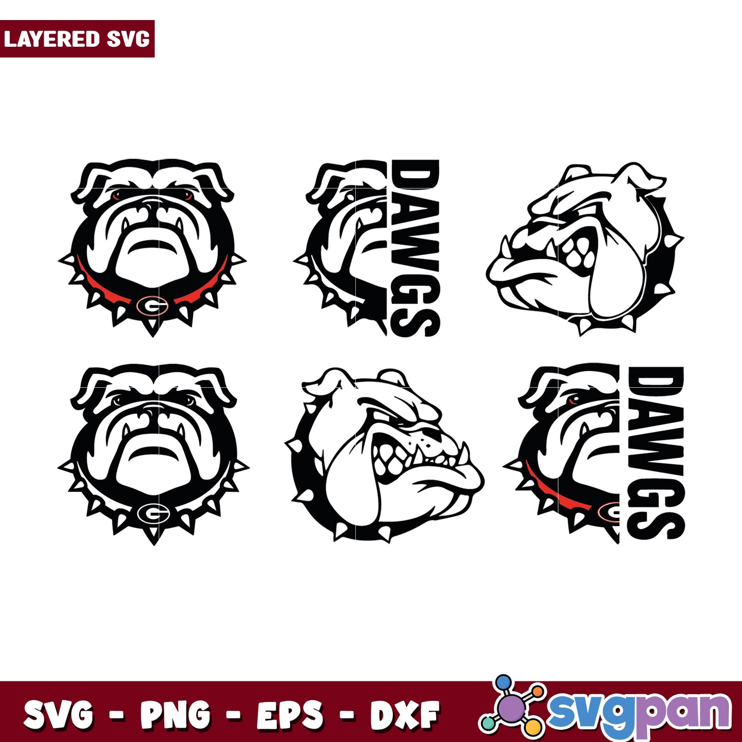 Bulldog Mascot SVG Bundle for Crafting Projects