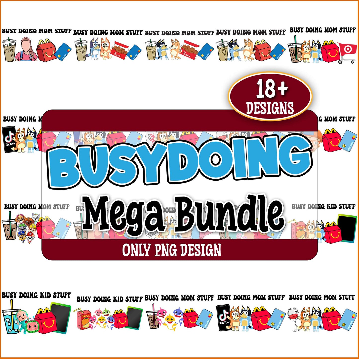 Busy doing mom goods png bundle
