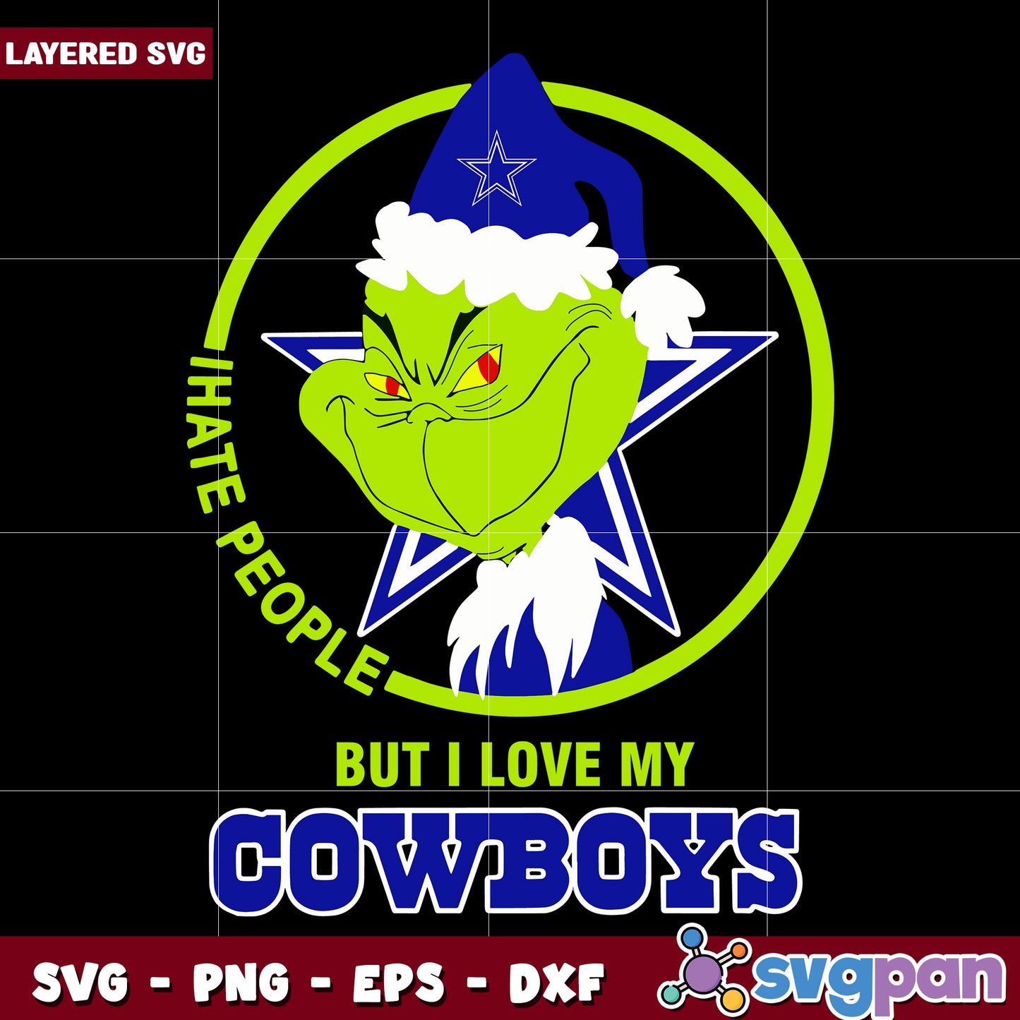 But I Love My Cowboys Christmas svg, christmas sotry svg, the grinch svg