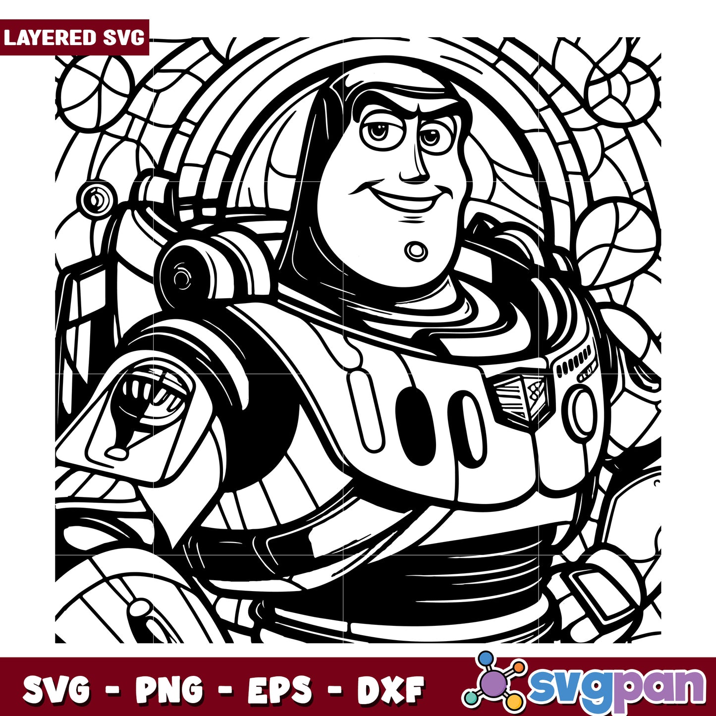 Buzz Lightyear Coloring Page SVG for Kids Fun Art