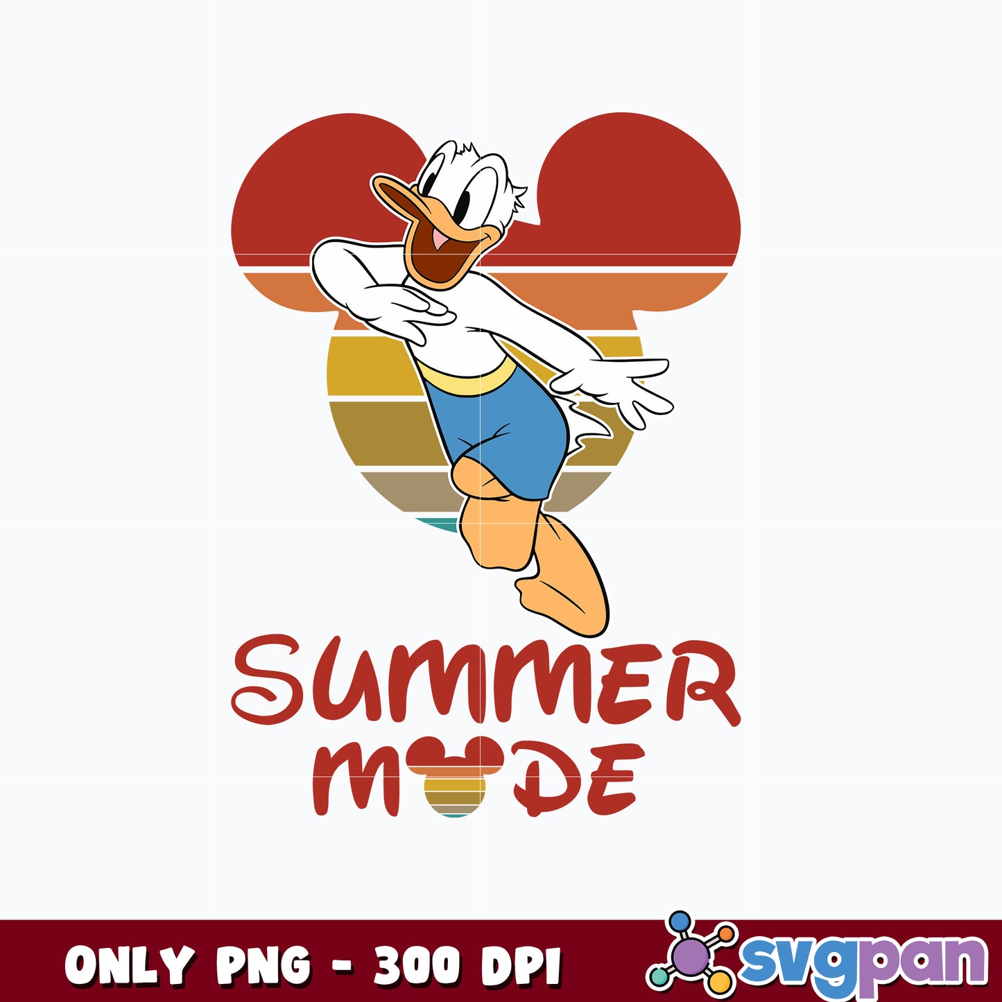 Duck Donald Summer Mode Png
