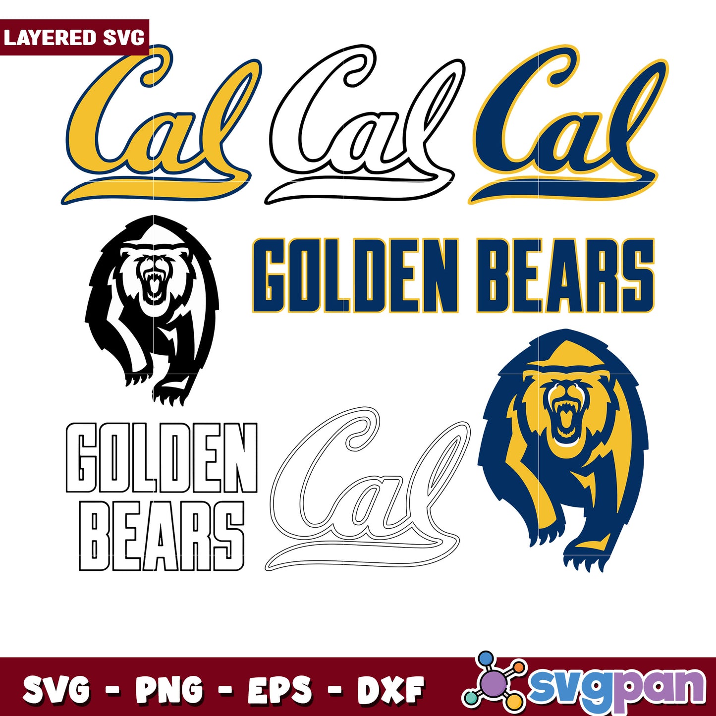 Cal Golden Bears SVG Bundle