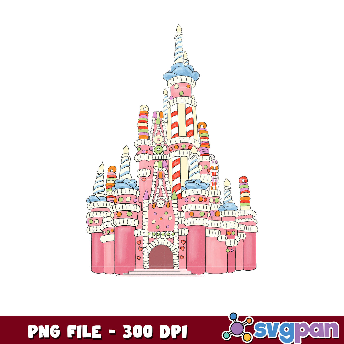 Candy Castle PNG Sweet Disney Design