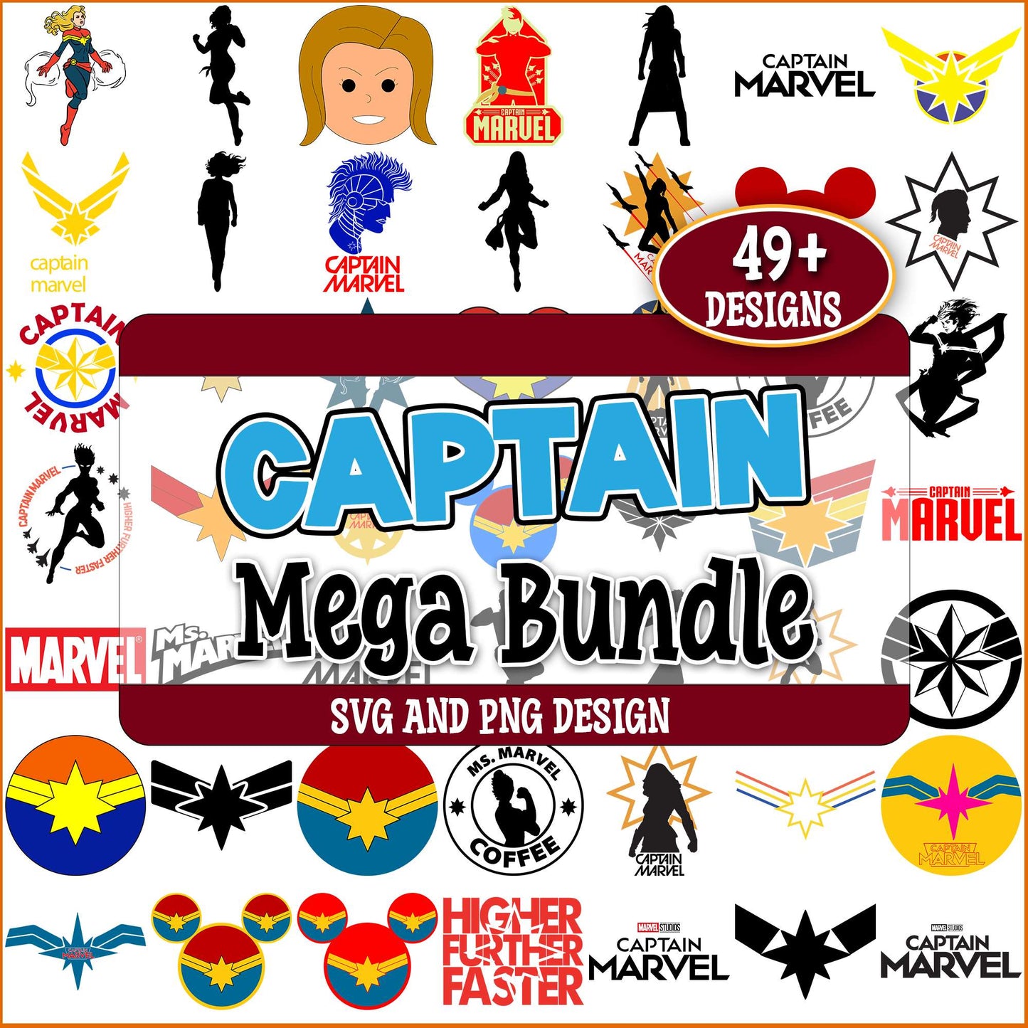 Captain Marvel svg Bundle