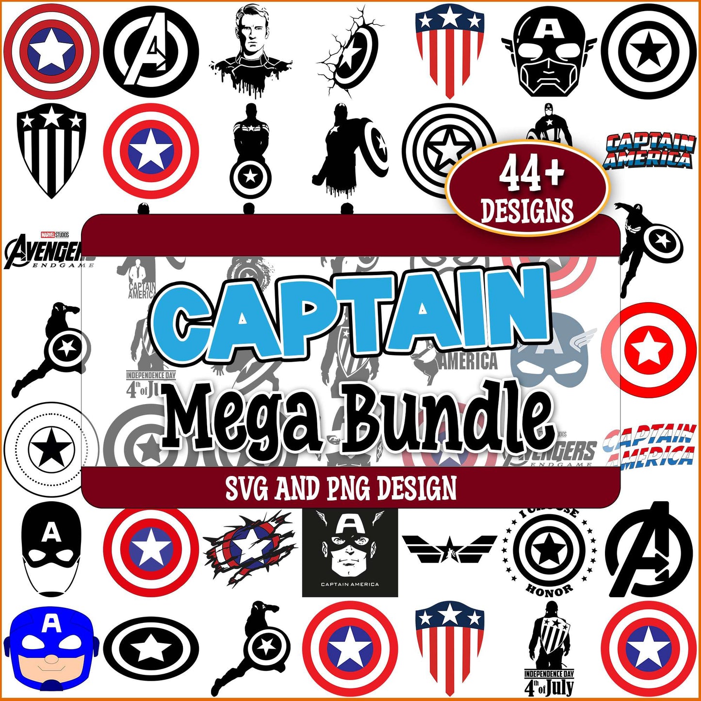 Captain america signature svg bundle