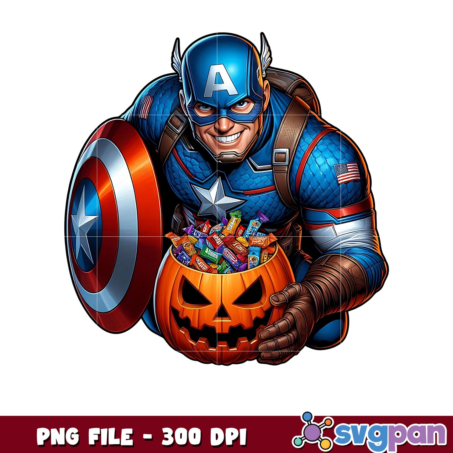 Captain halloween png, halloween art png, halloween avengers png
