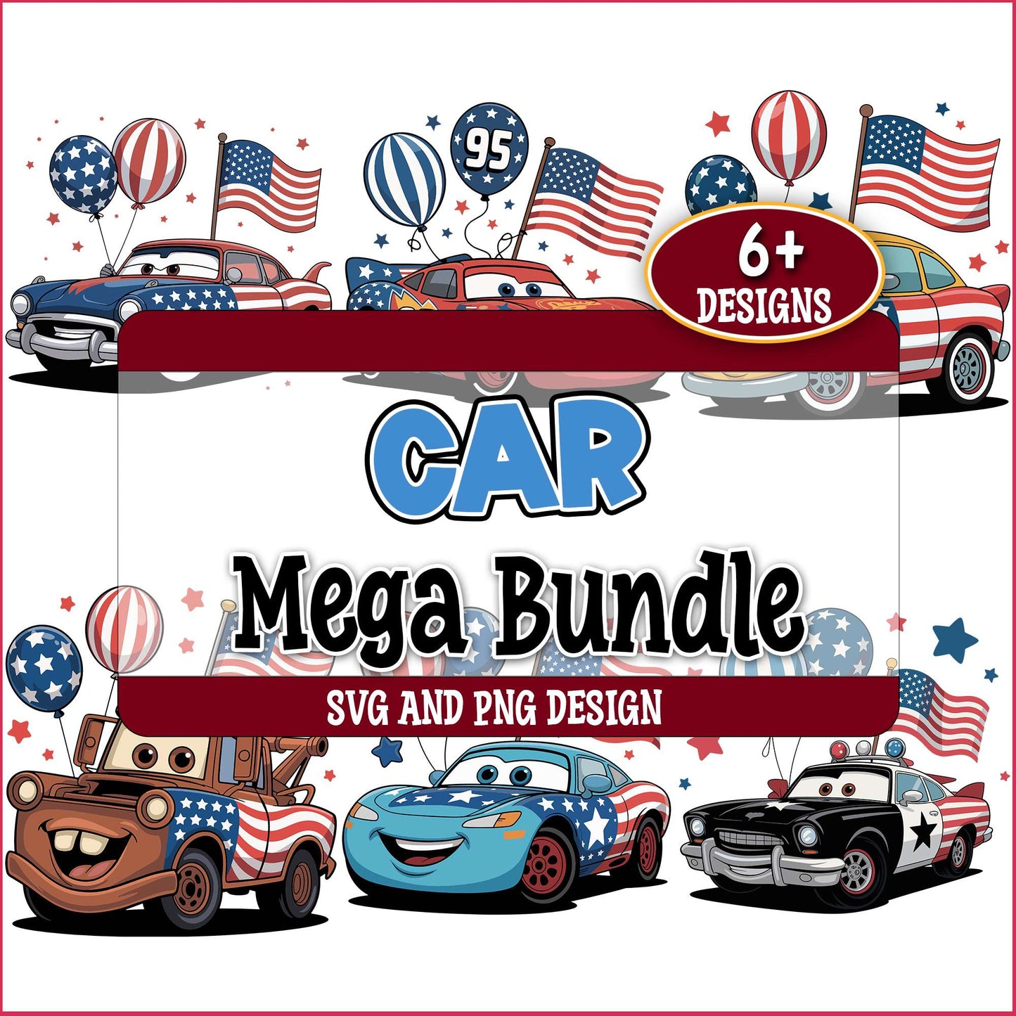 Car 4th july svg bundle
