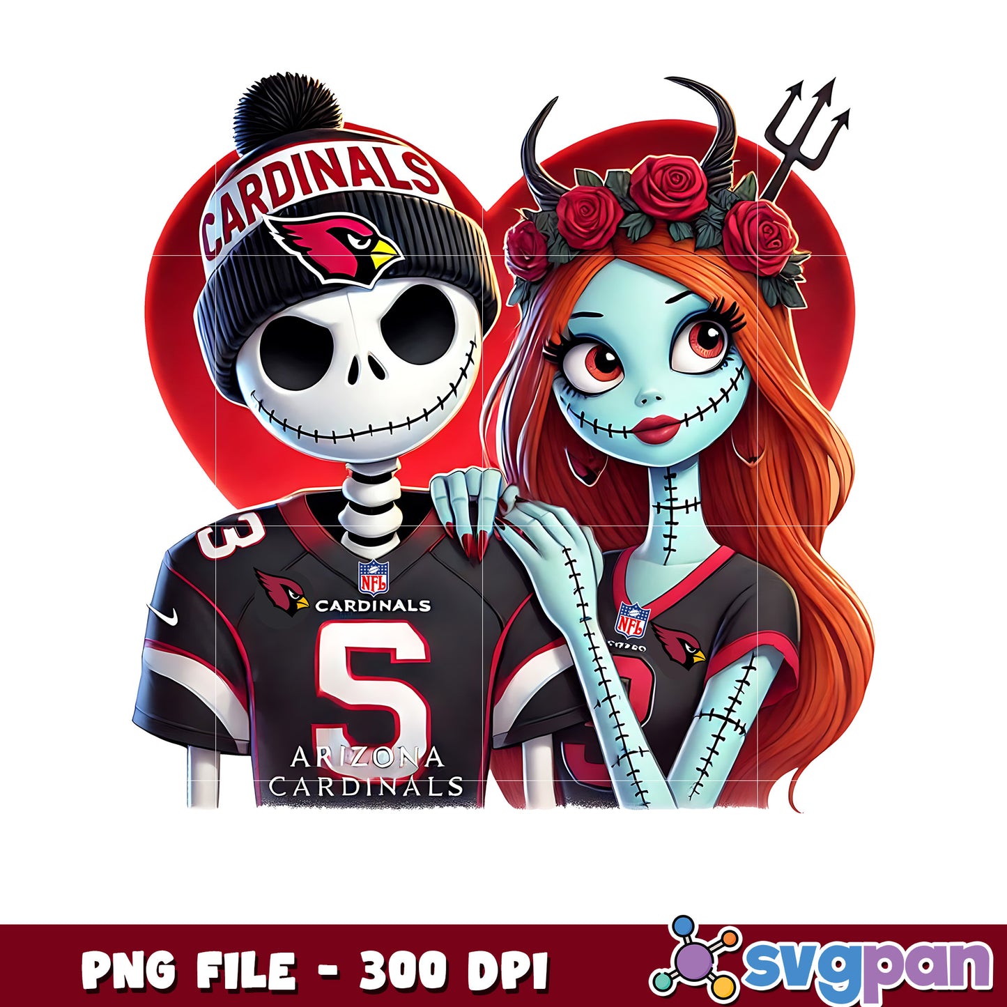 Cardinals jack skellington png, nfl jerseys png, nfl logo png