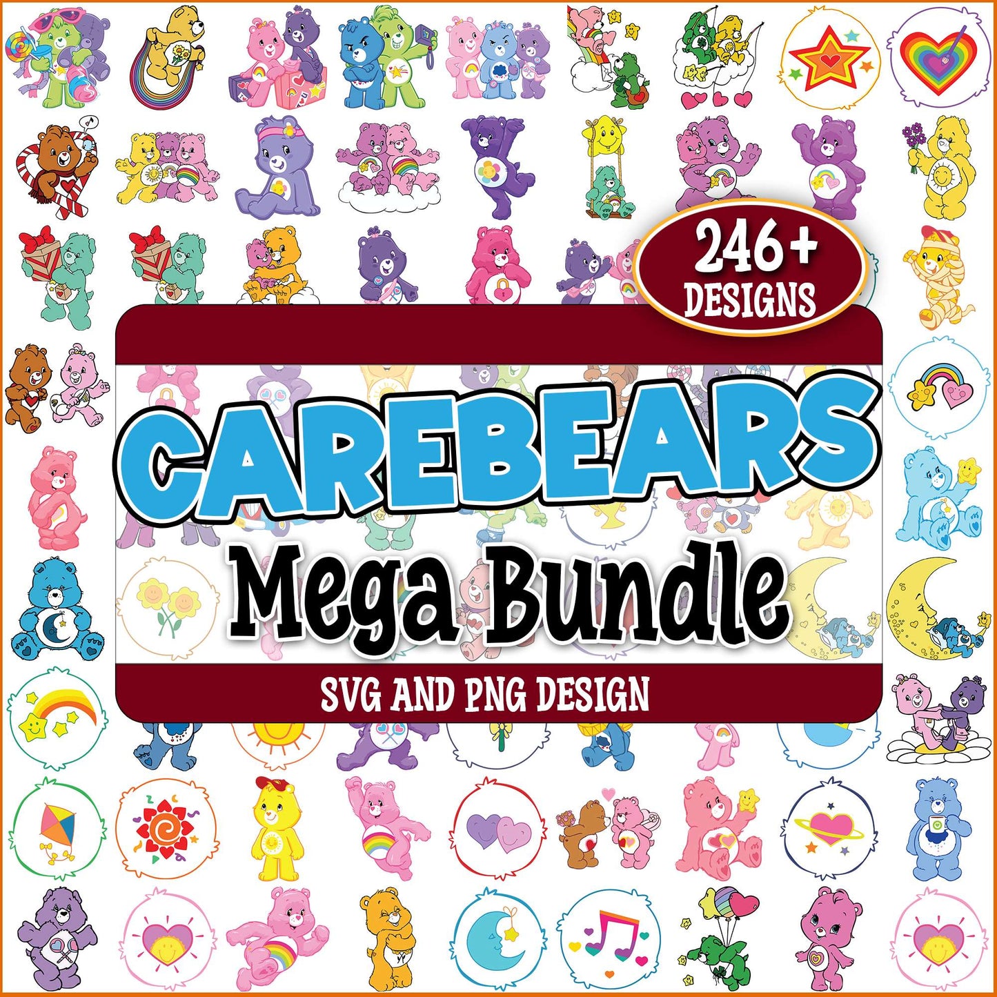 Care bears designs svg bundle