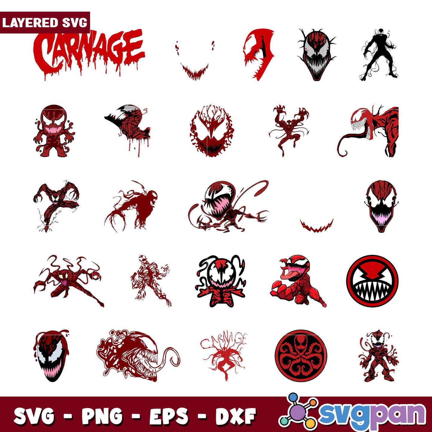 Carnage SVG Bundle 20 Layered Designs