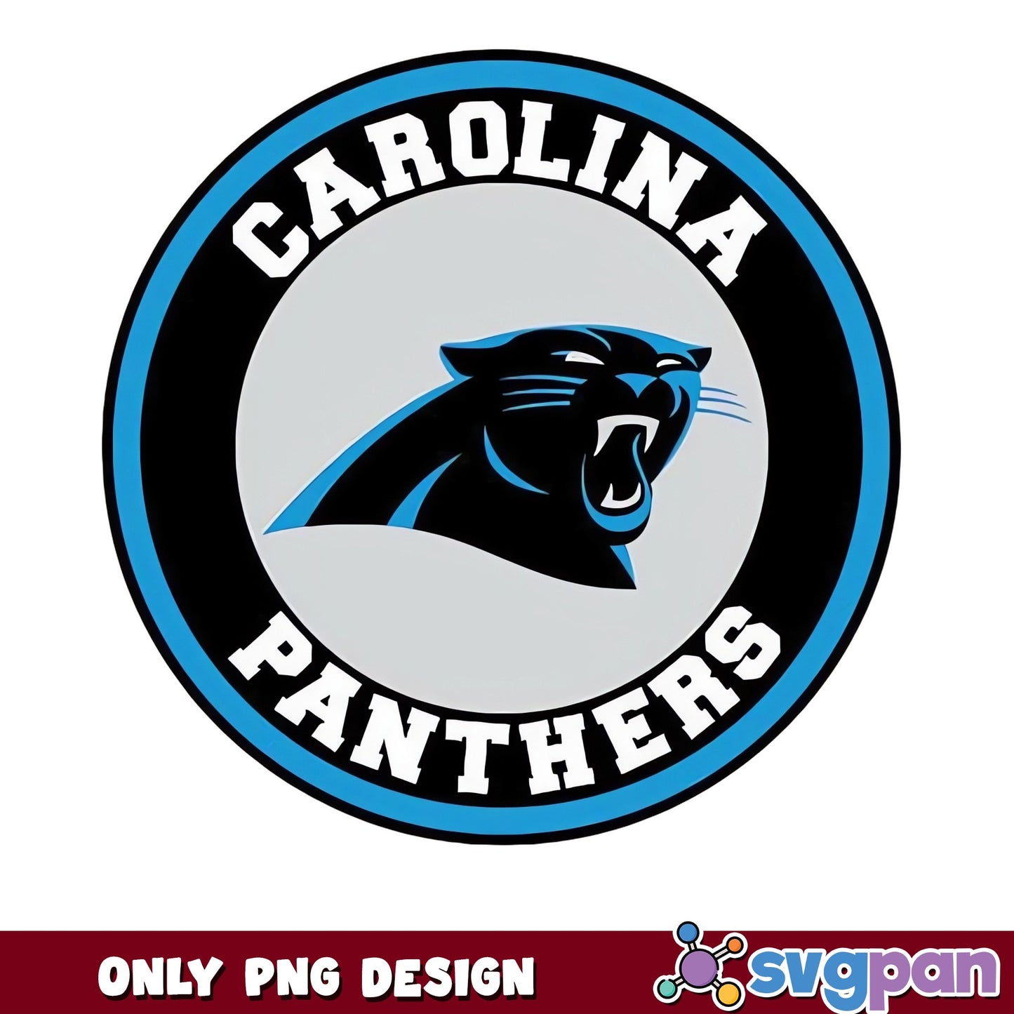 Carolina Panthers PNG, NFL Football Team Logo, Cricut PNG