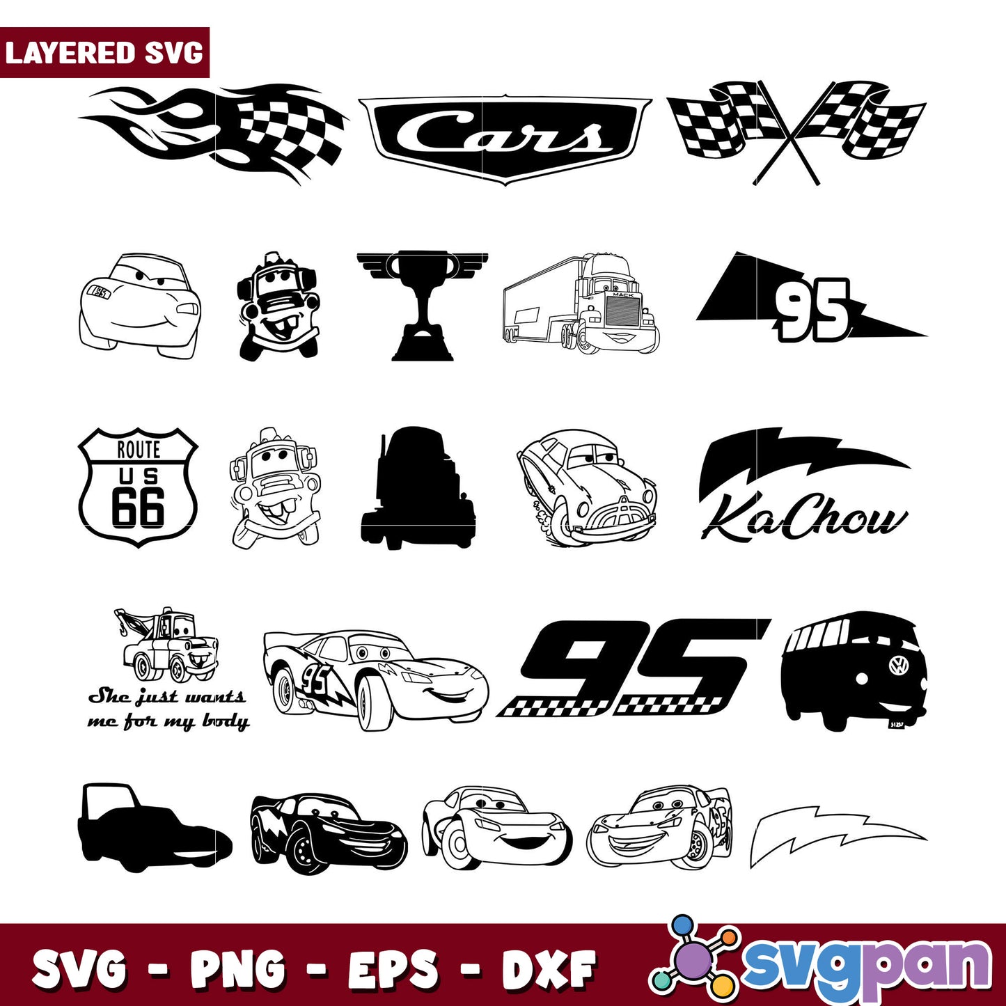 Cars Bundle SVG Layered Designs for Crafting Fun