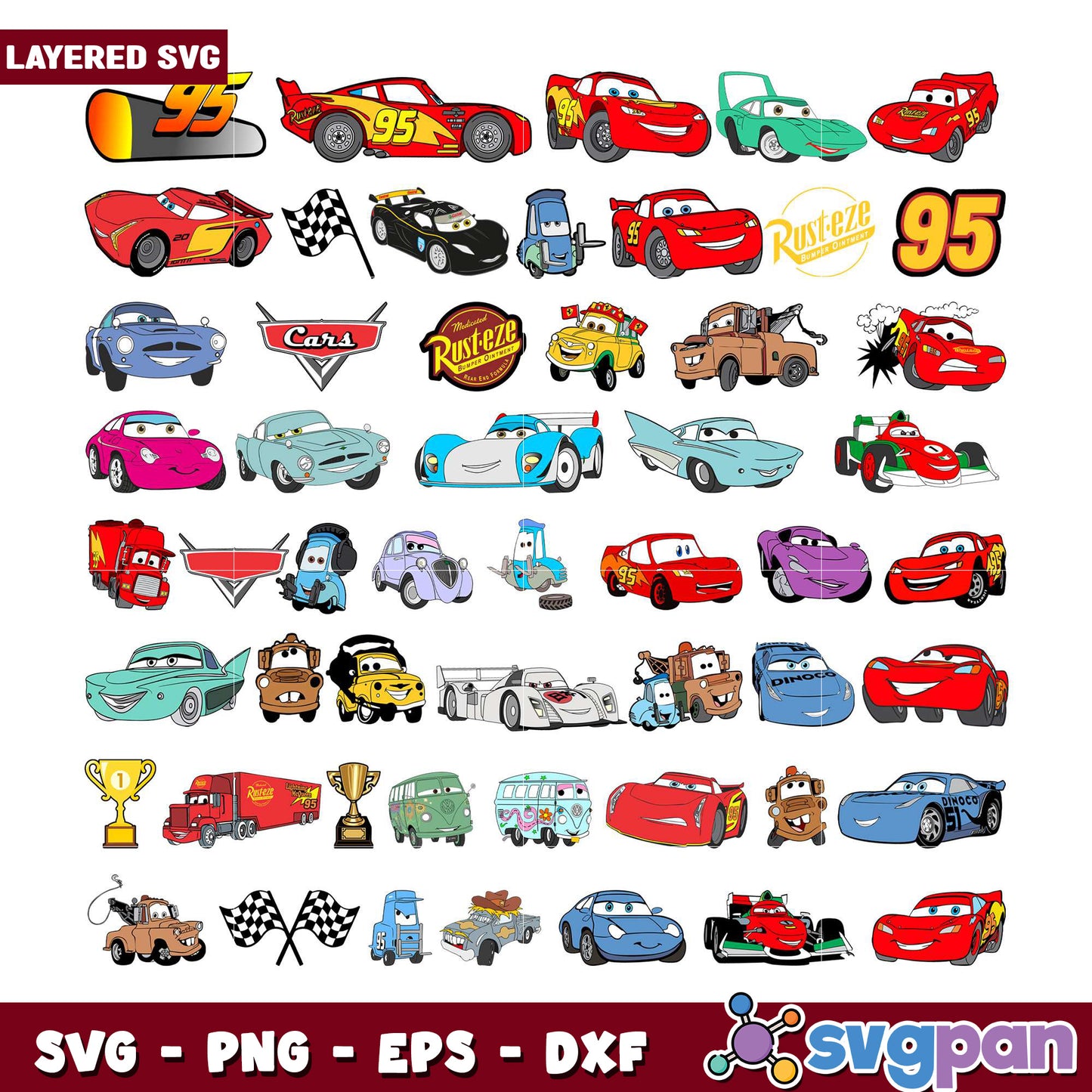 Cars SVG Bundle Layered Designs for Cricut