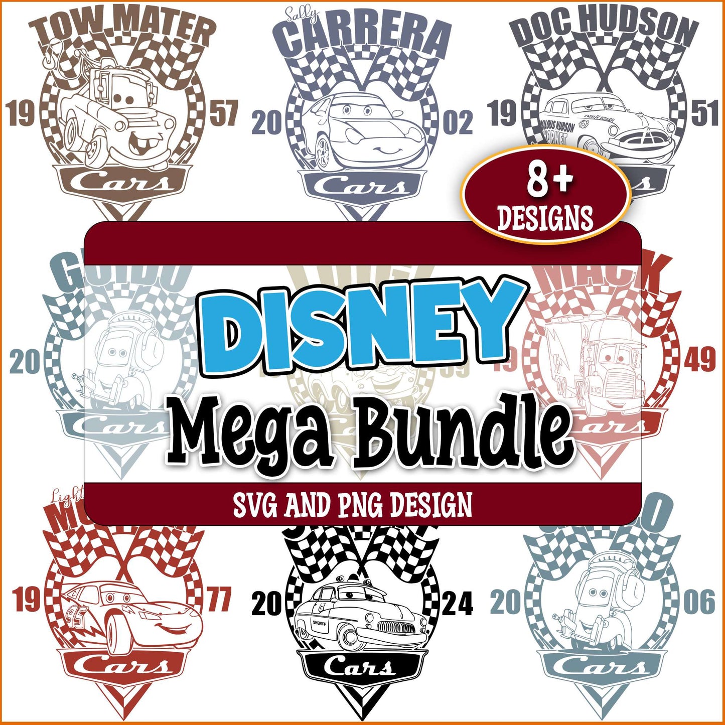 Cars disney original svg bundle