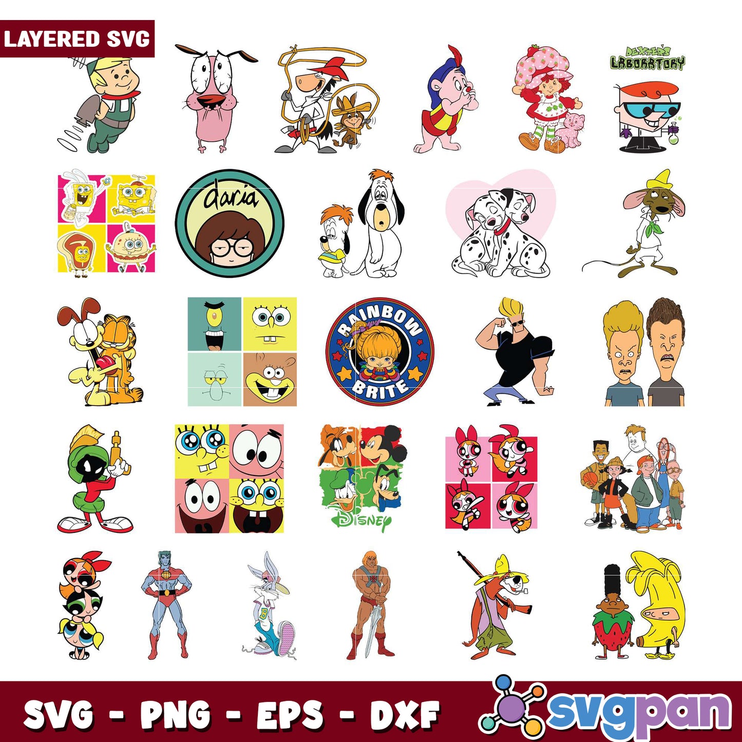 Cartoon Character SVG Bundle