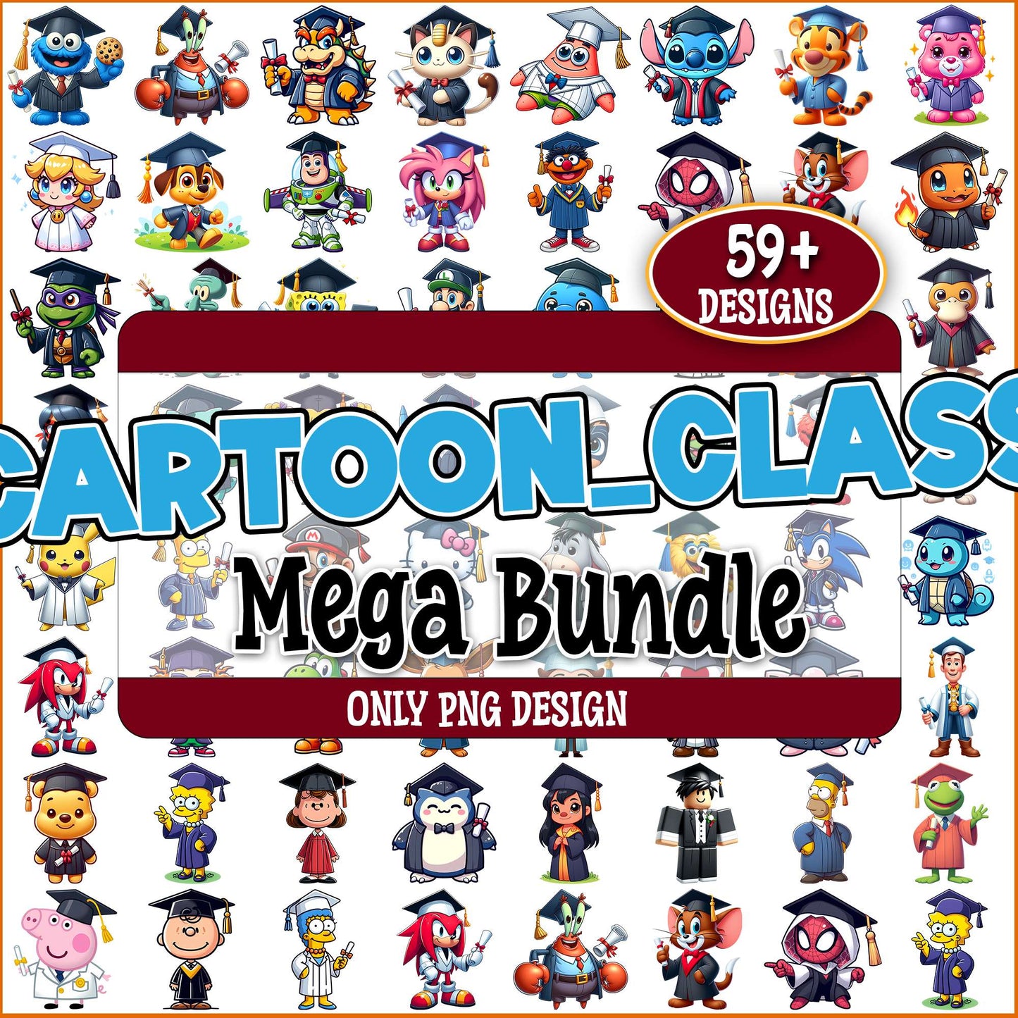 Cartoon class png bundle