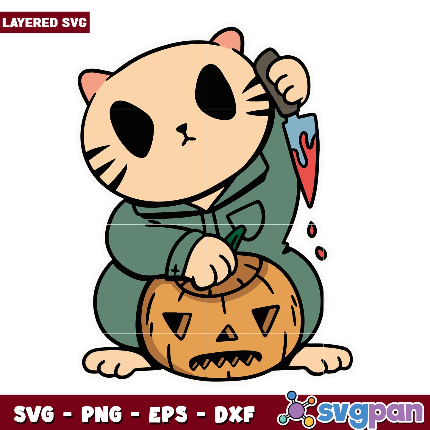 Cat killer halloween svg, halloween horror nights svg, spooky halloween svg