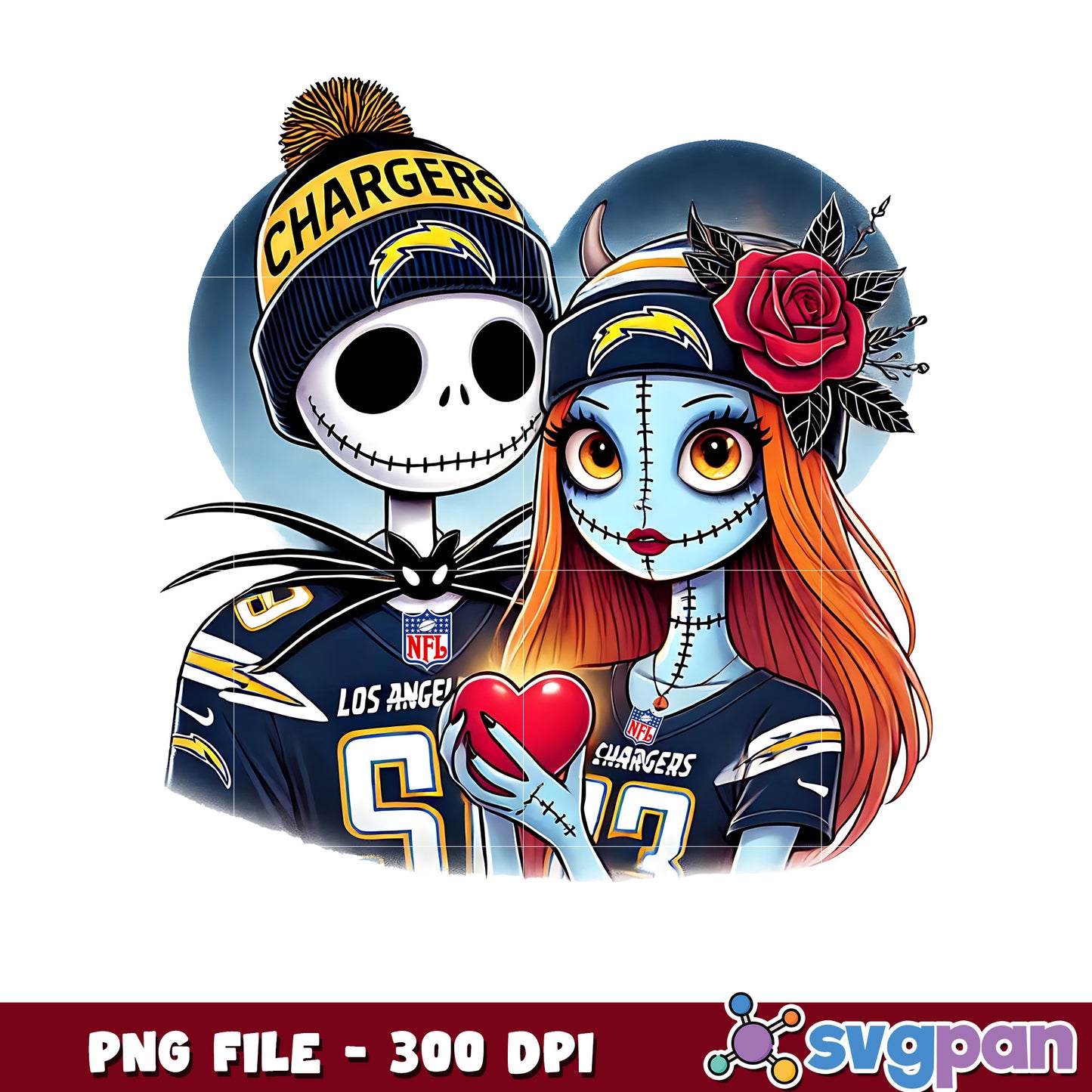 Chargers jack and sally png, nfl bracket png, nfl combine png