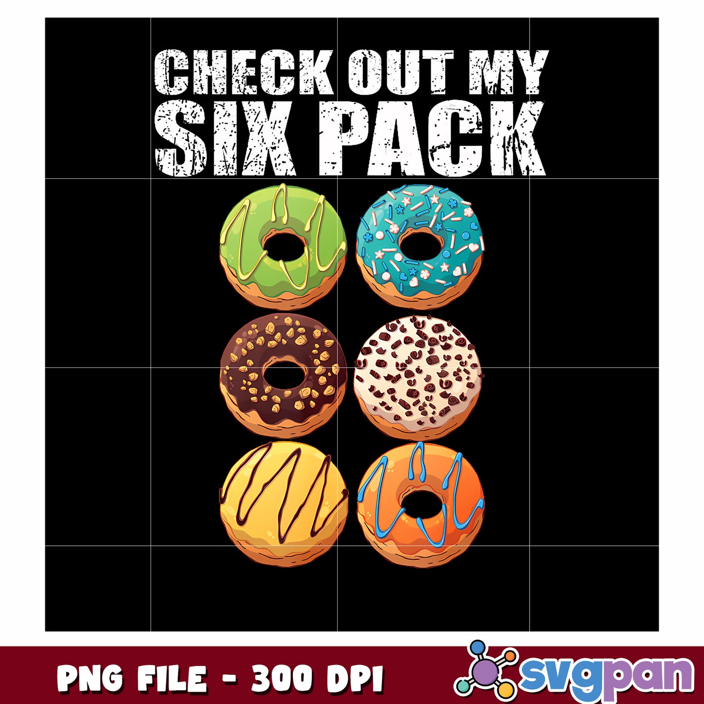 Check out my six pack png, hilarious text png, donut png