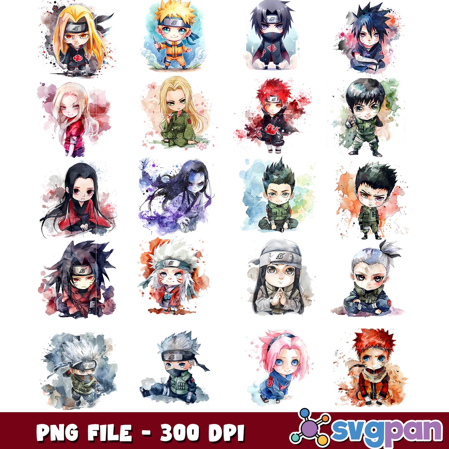 Chibi Naruto png bundle