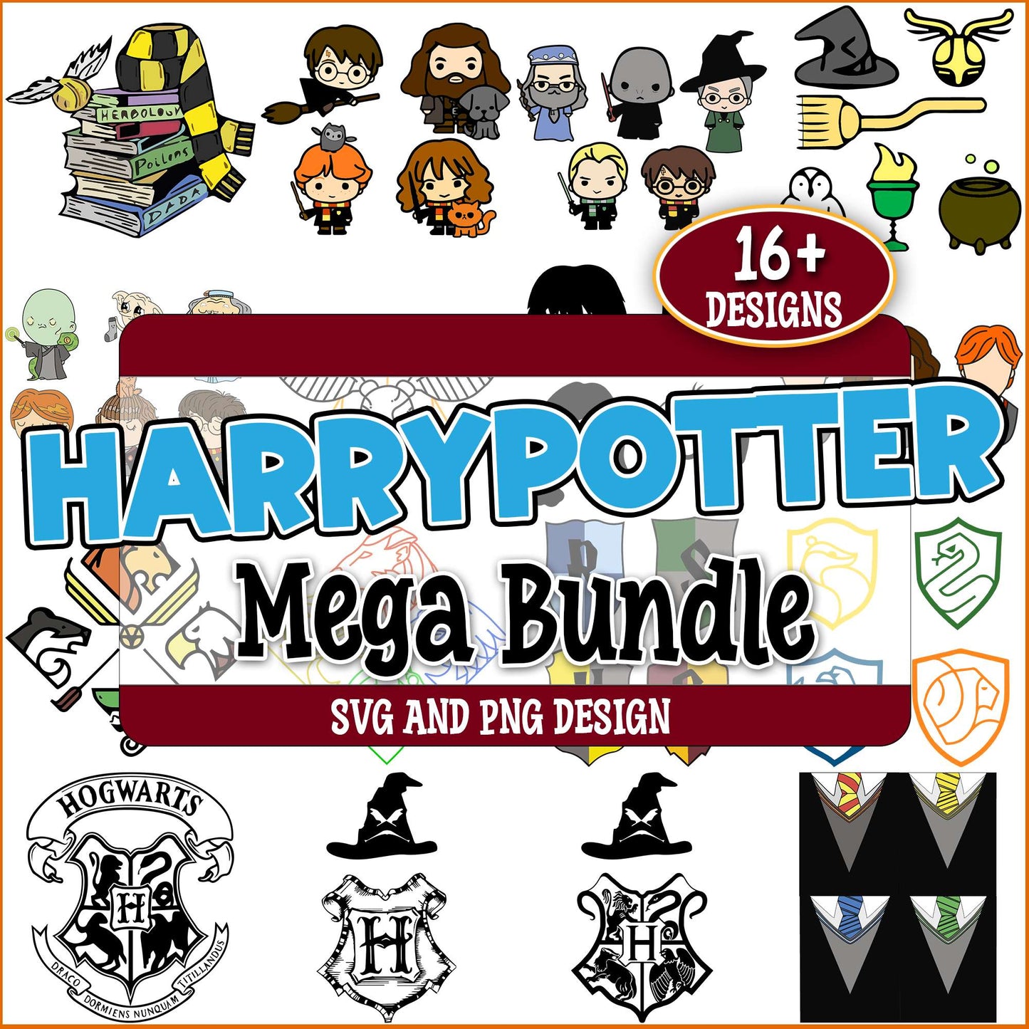 Chibi harry potter svg bundle