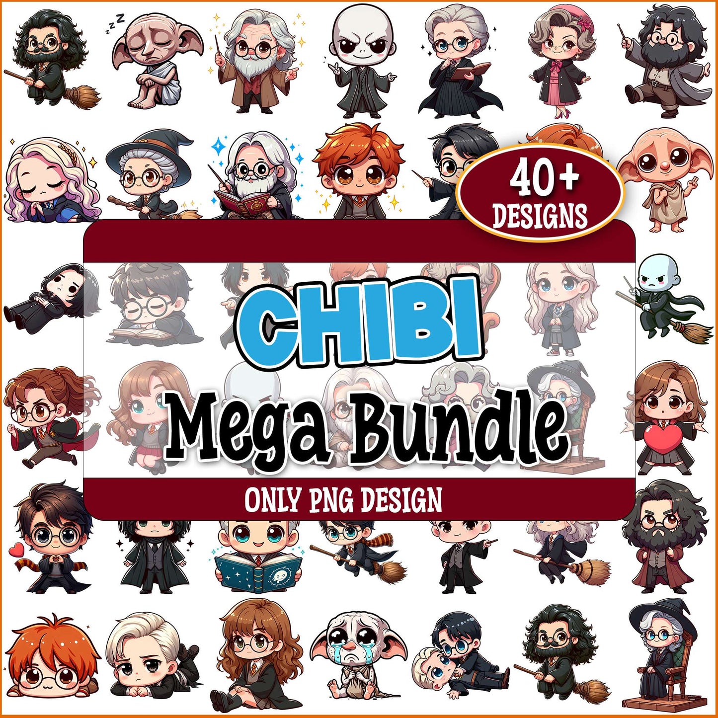 Chibi potter png bundle