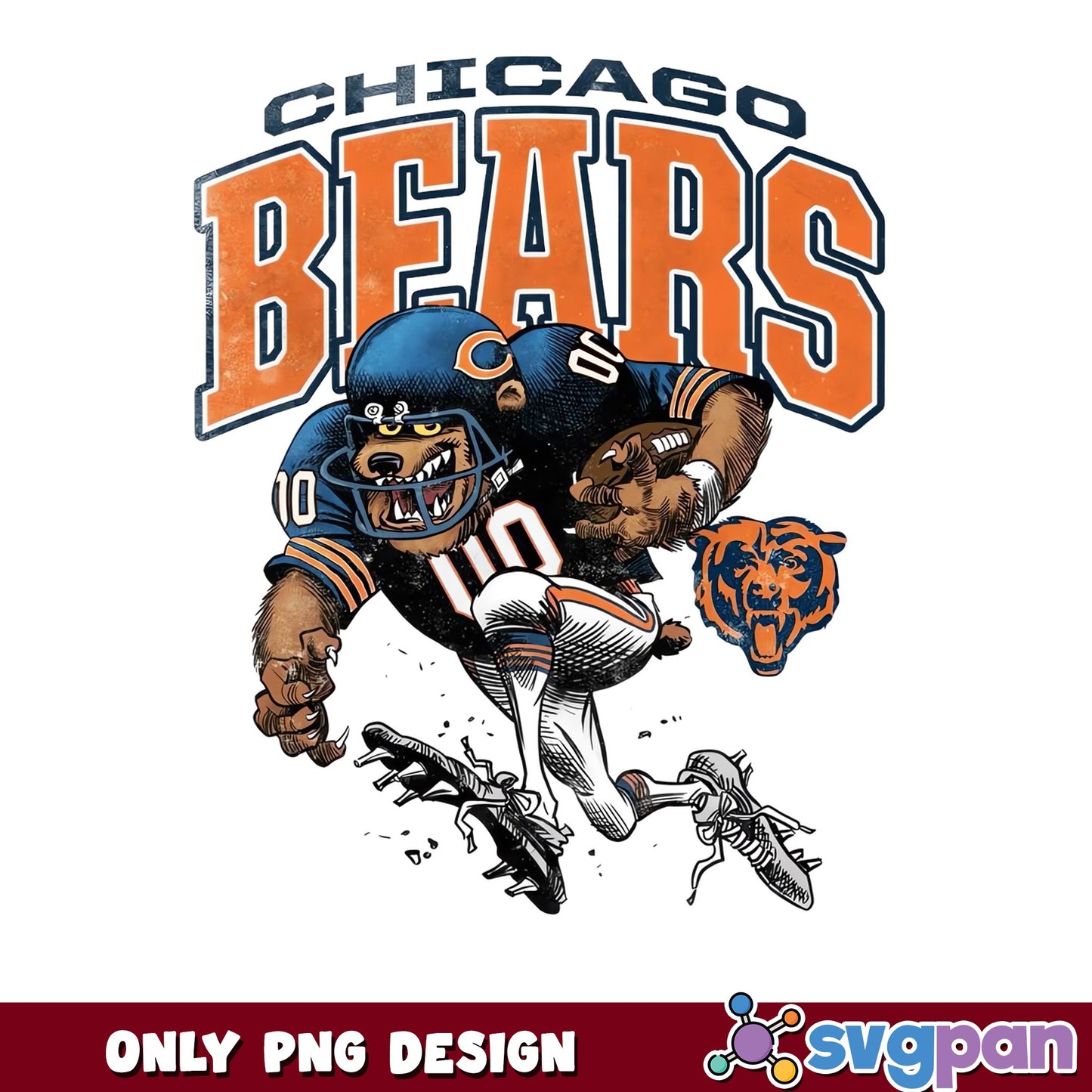 Chicago Bears PNG, NFL Football Mascot PNG, Bears Fan PNG