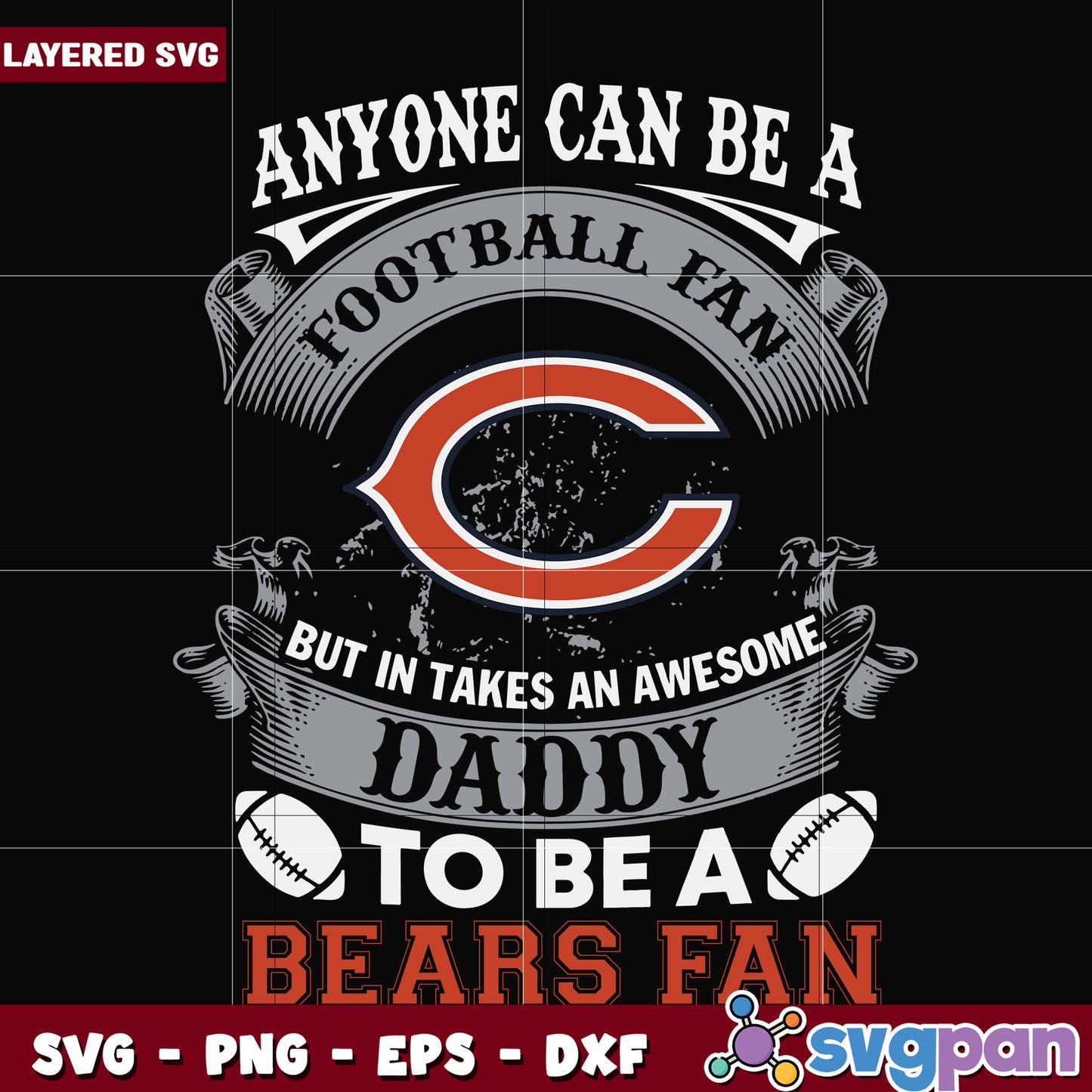 Chicago bears fan quotes svg, nfl games svg, nfl league svg