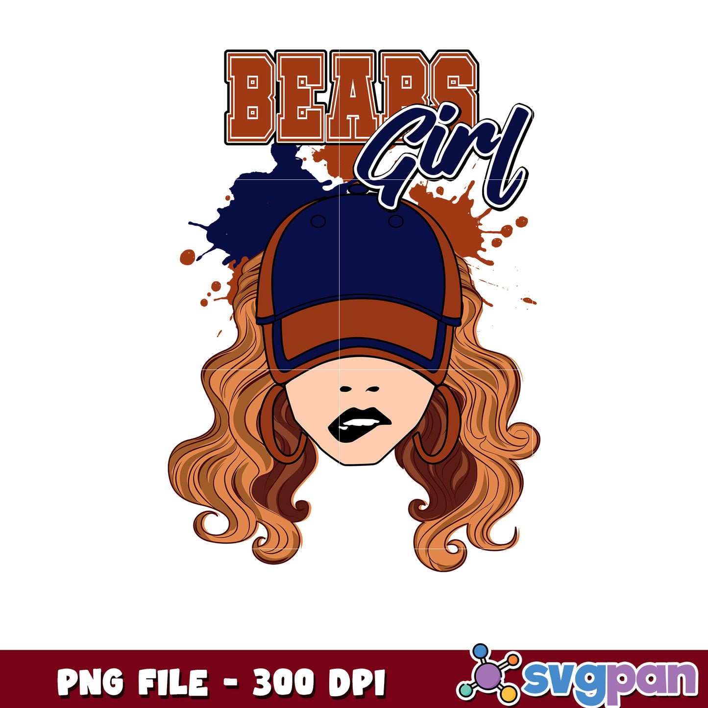 Chicago bears girl design png, nfl bears, rugby american png