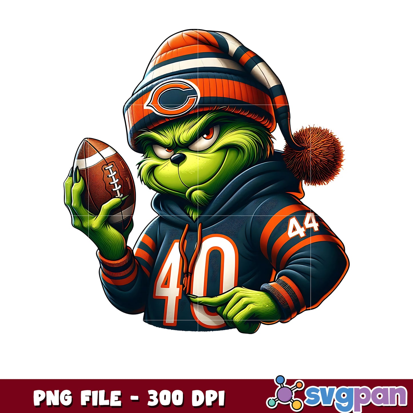 Chicago bears grinch png, nfl picture png, nfl pre season png