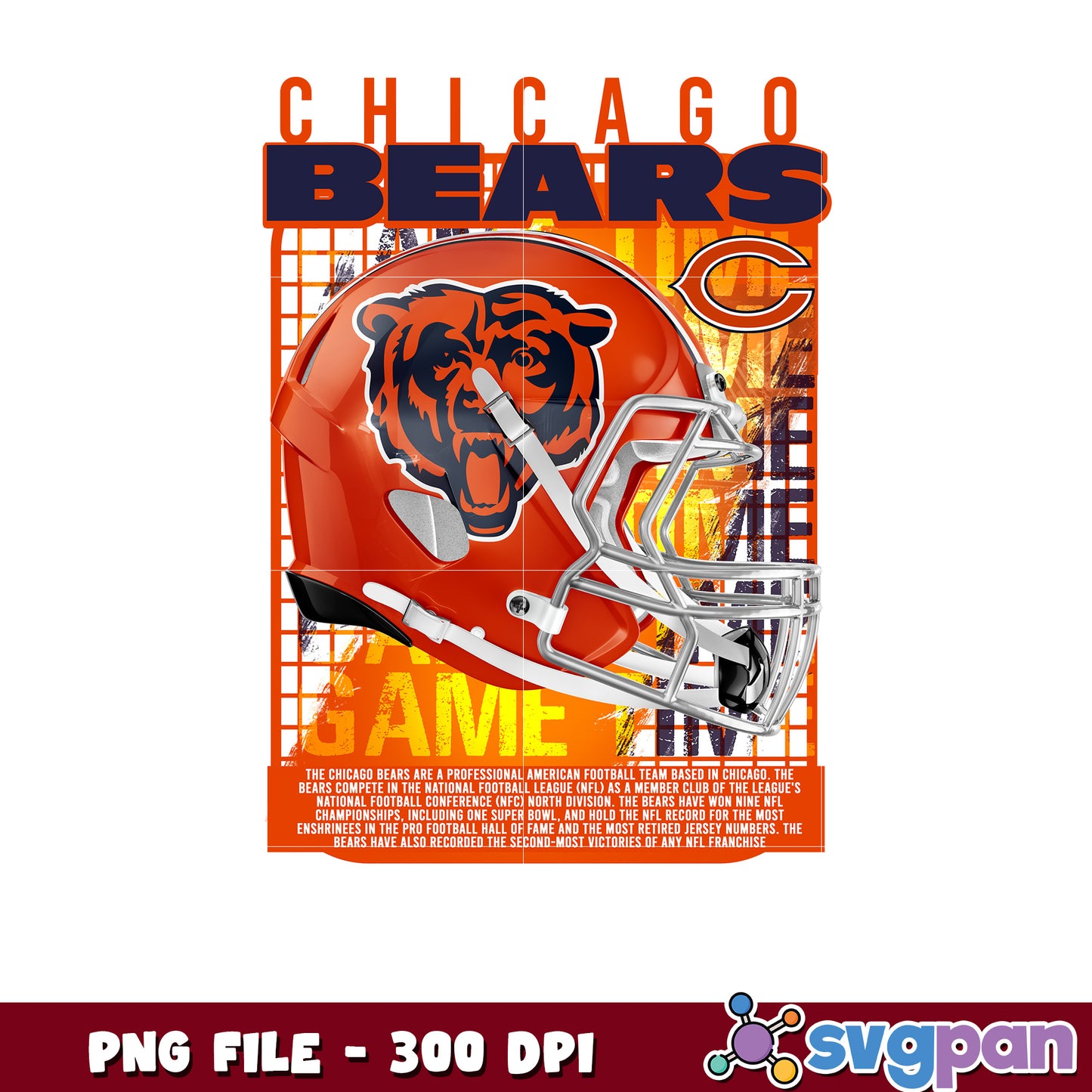 Chicago bears helmet logo design png, list of nfl teams png, nlf team logo png
