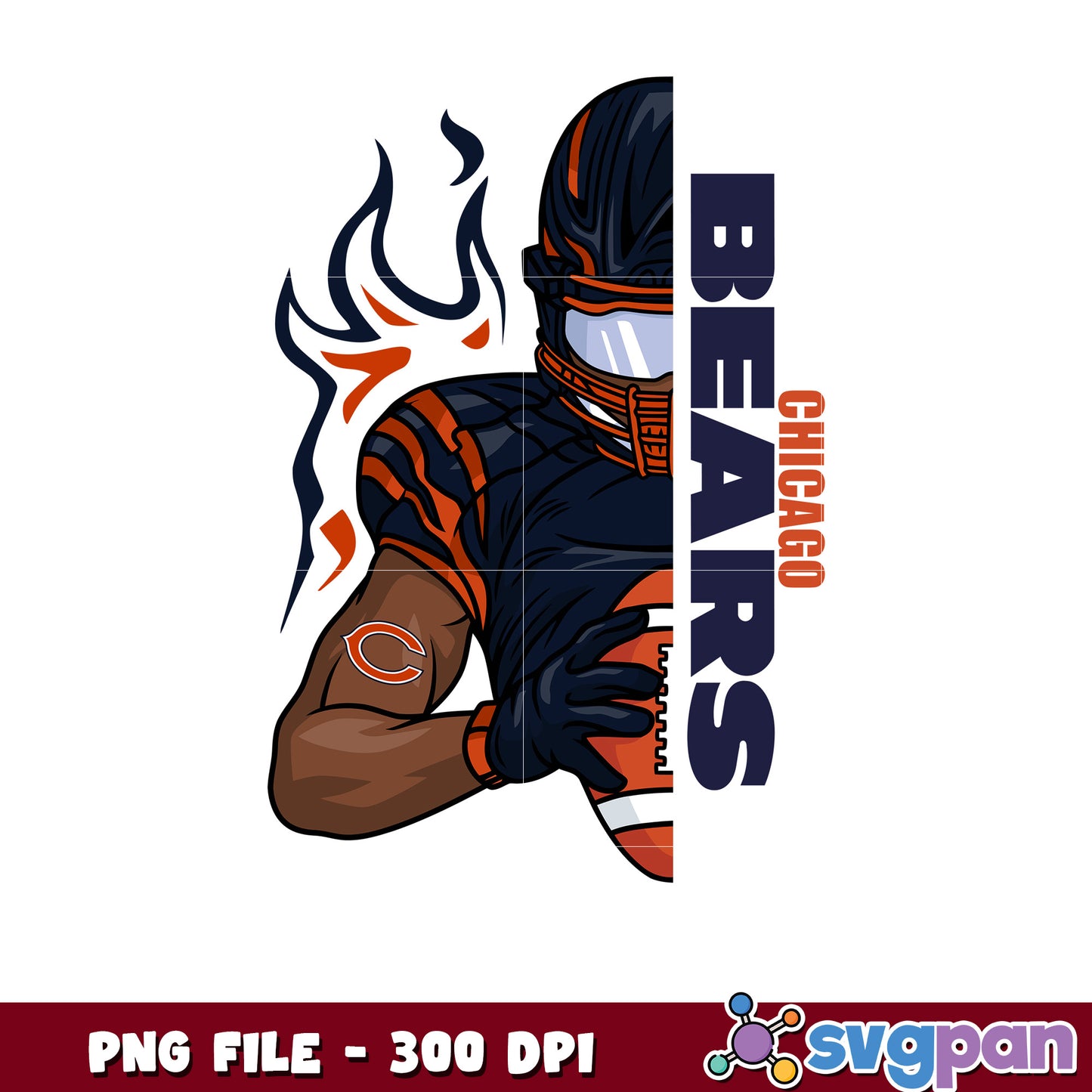 Chicago bears nfl man player design png, american football league png, nfl teams png