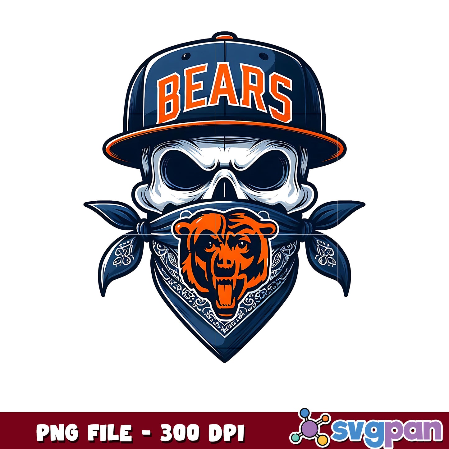 Chicago bears skull png, amrican football games png, nfl schedule png