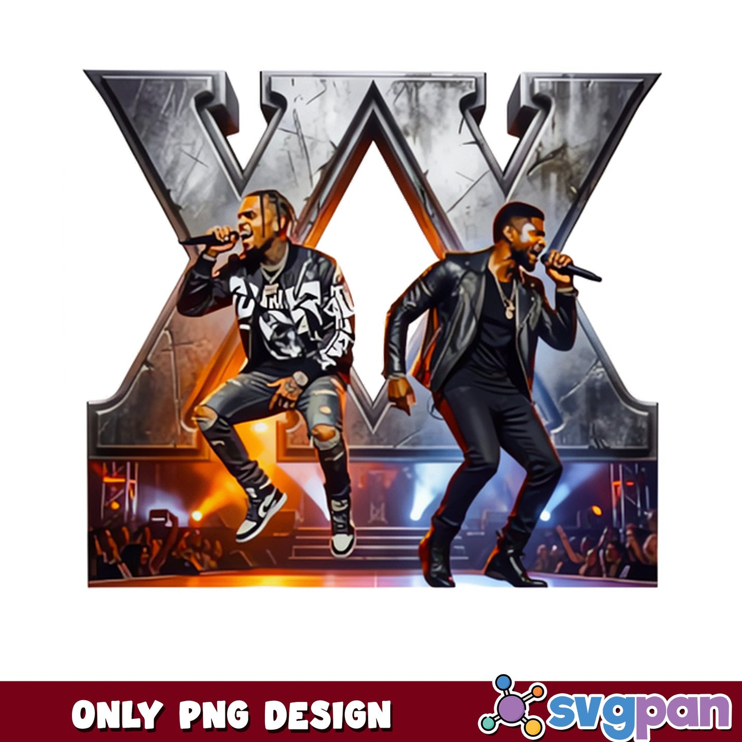 Chris Brown And Usher Concert PNG, Rap Music PNG, Singer PNG