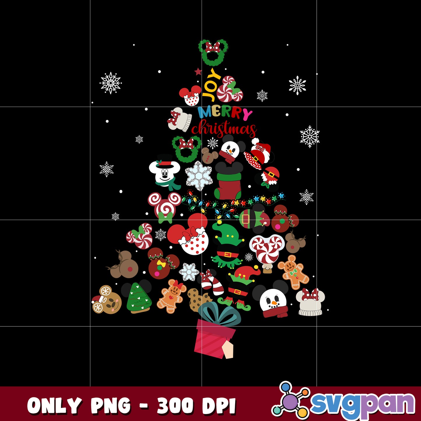 Joy Merry Christmas Disney Mouse png