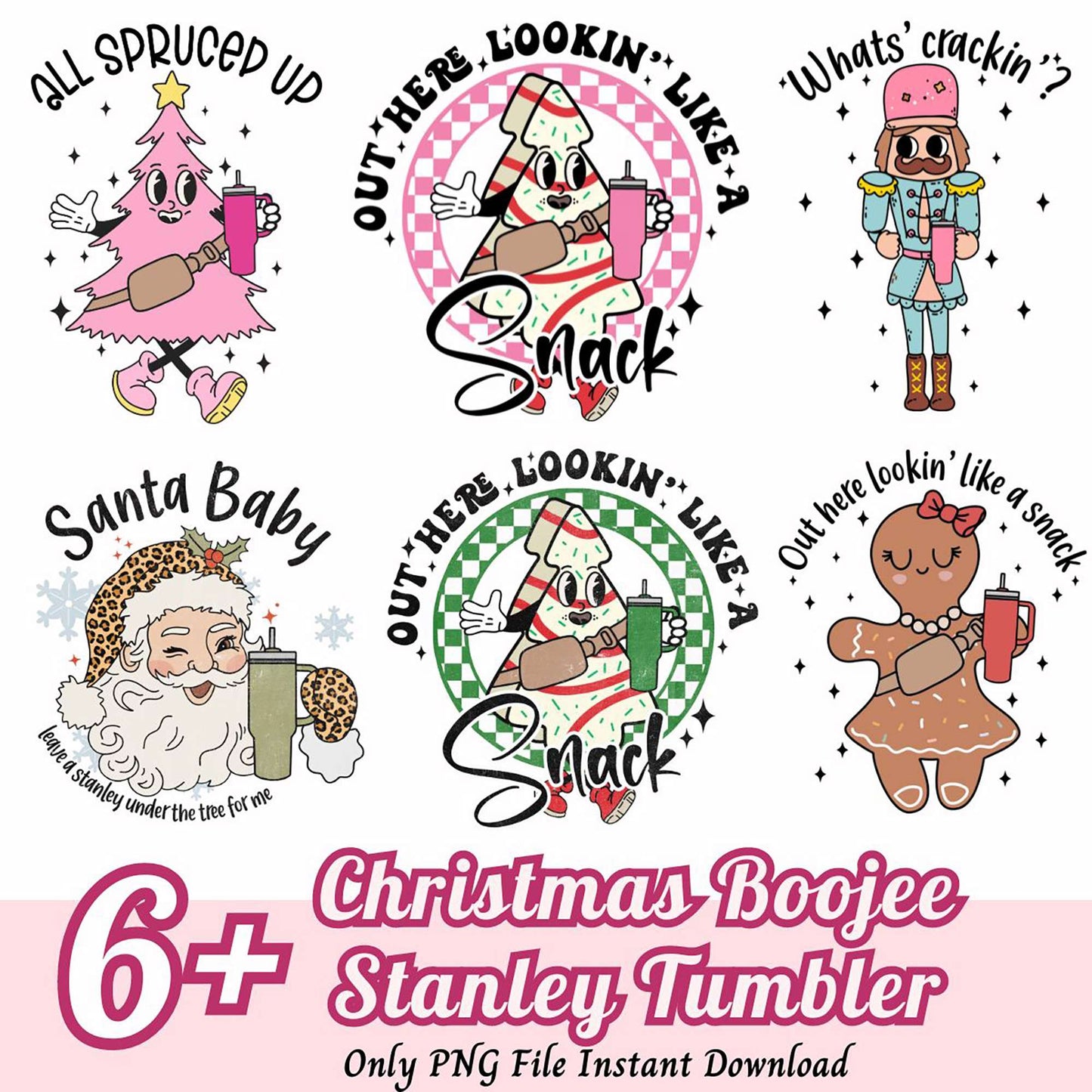 Christmas Boojee Stanley Tumbler PNG