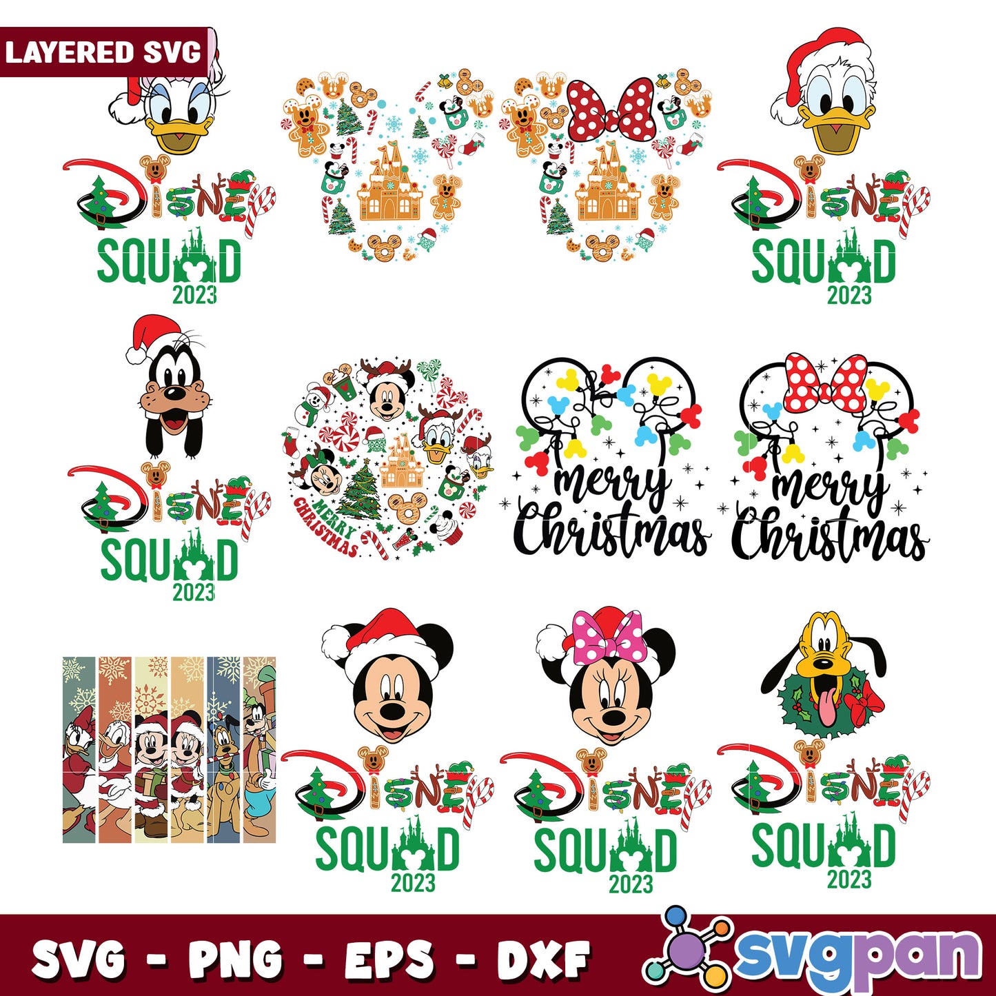 Christmas Disney Squad SVG Bundle 2023